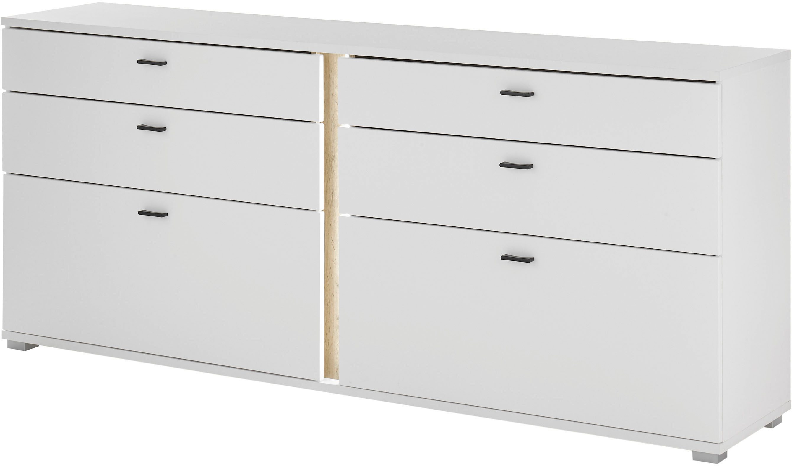 INOSIGN Dressoir Long Island in moderne trendkleur, inclusief verticale verlichting, breedte 200 cm (1 stuk)