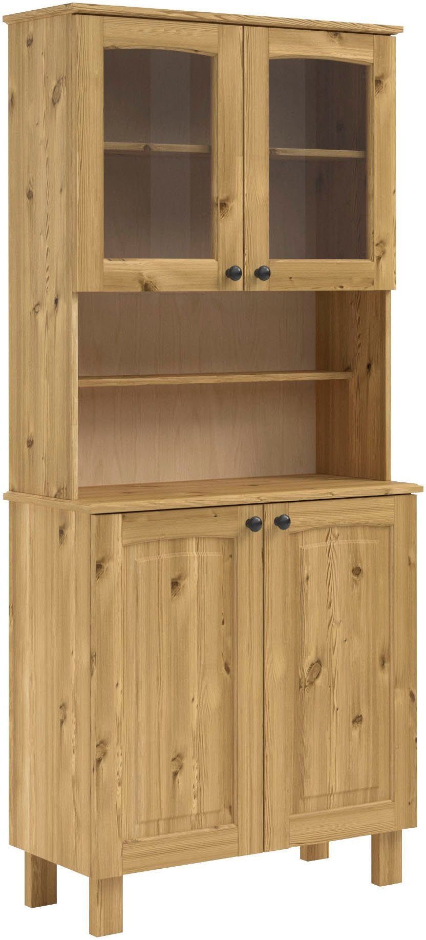 Kochstation Keukenbuffet KS-Osby Massief grenen, breedte 81 cm, 4 deuren (1 stuk) voorraadkasten beige