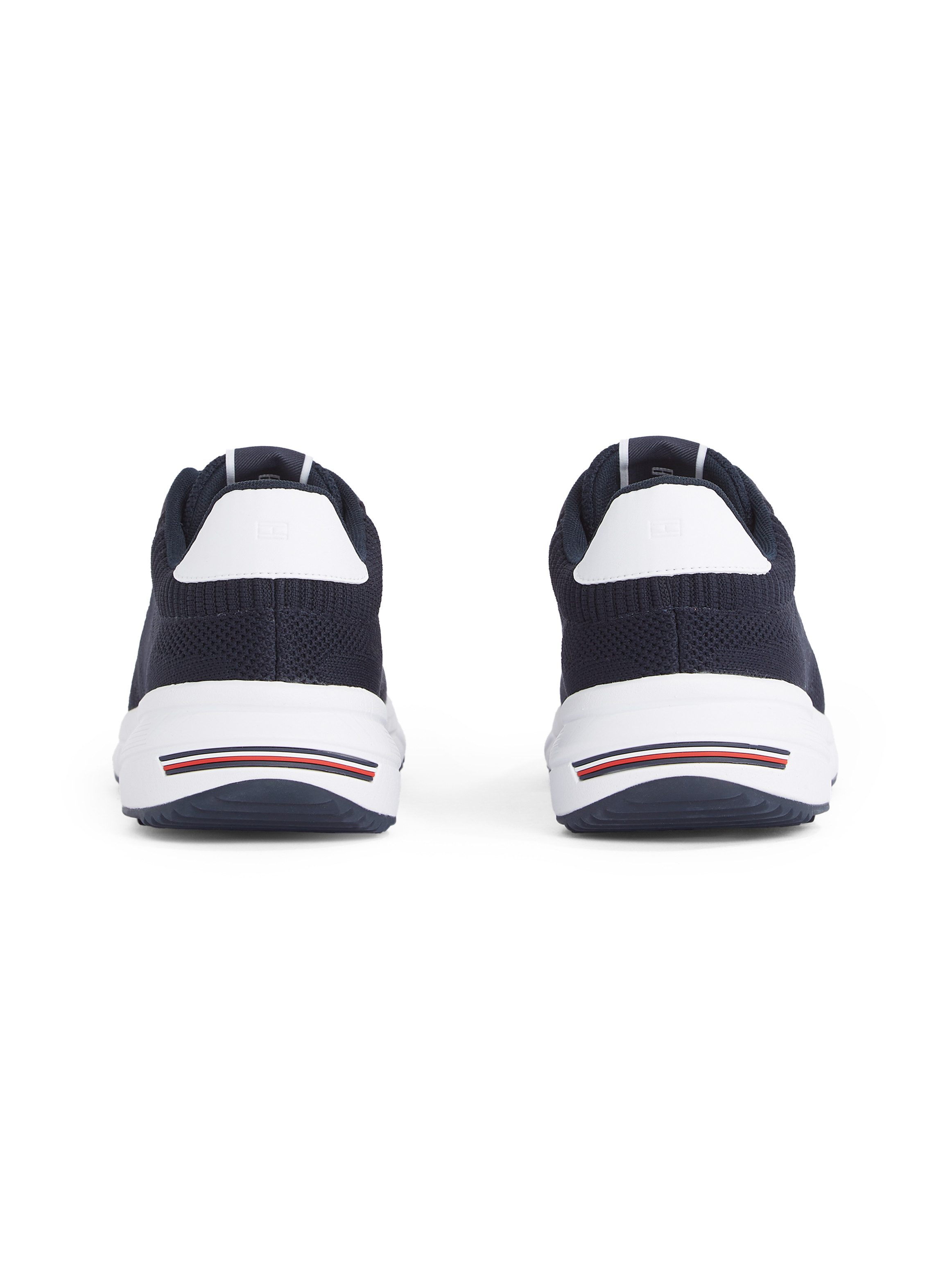 Tommy Hilfiger Sneakers LIGHTWEIGHT RWB KNIT , vrijetijdsschoen, lage schoen, veterschoen met contrasterend logo