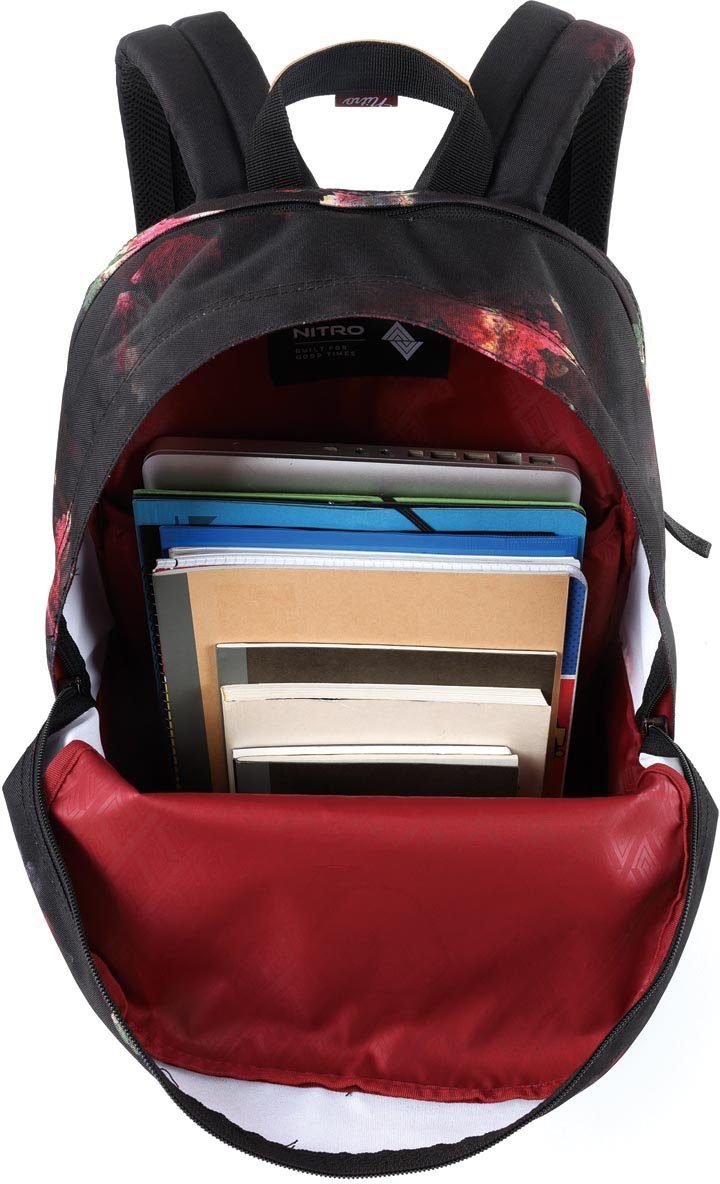 NITRO Vrijetijdsrugzak Urban Plus Daypack, streetpack in retro-stijl, alledaagse rugzak, schoolrugzak