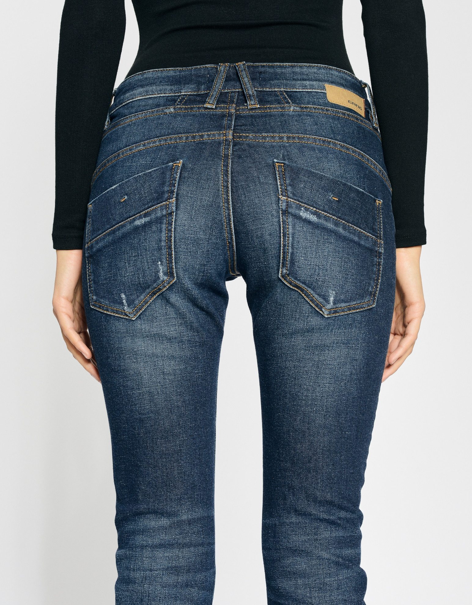 GANG Relax fit jeans 94GERDA met een bijzondere structuur