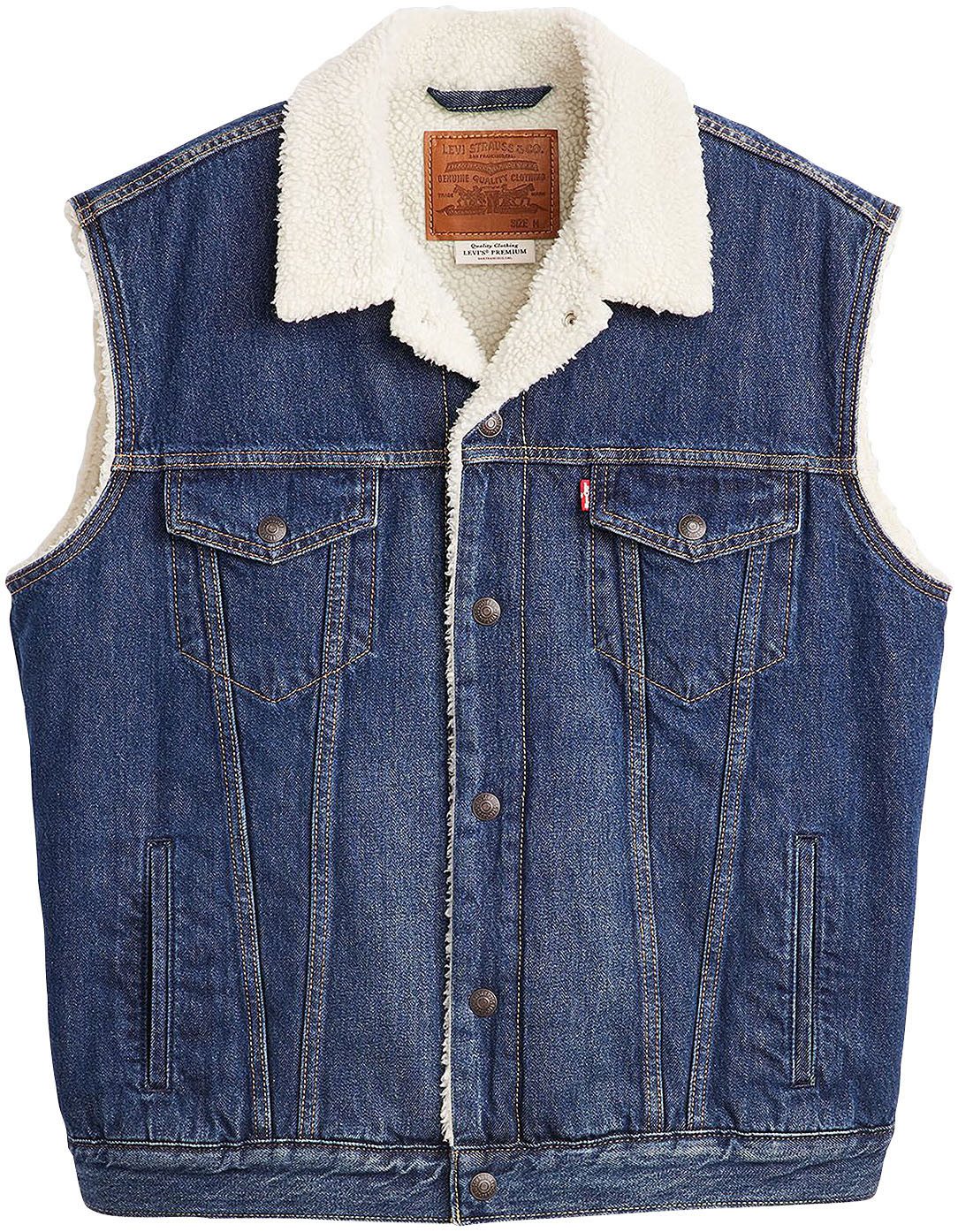 Levi's® Jeansgilet SLEEVELESS TYPE 3 SHERPA met lamswol-optiek binnenvoering