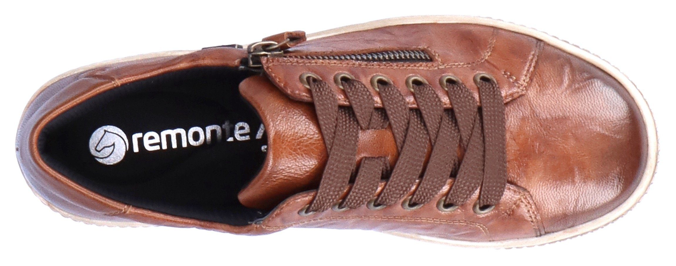 Remonte Plateausneakers vrijetijdsschoen, lage schoen, veterschoen met buitenrits