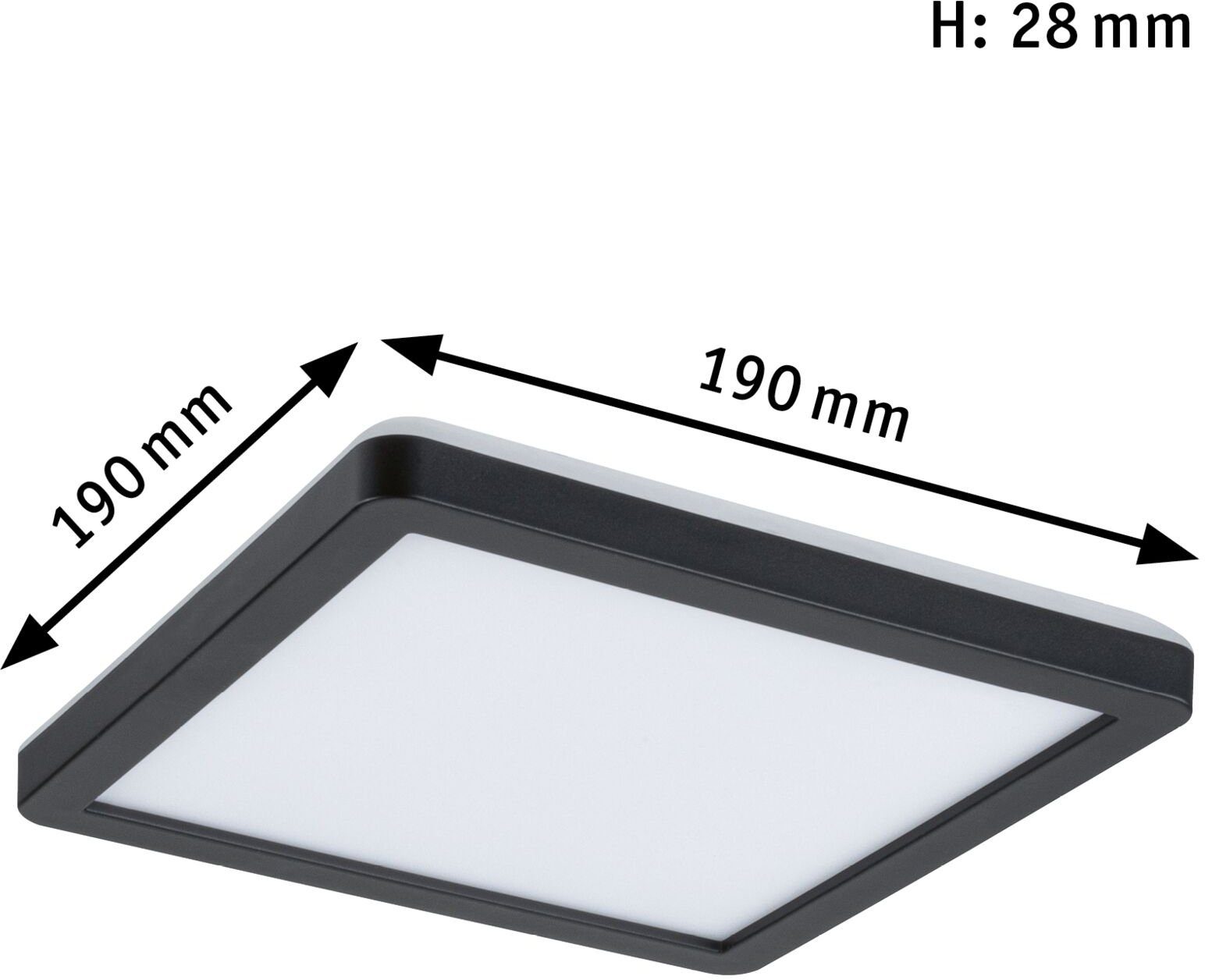 Paulmann Led-paneel Atria Shine IP44 vierkant 190x190mm 11,2W 900lm 4000K (1 stuk)