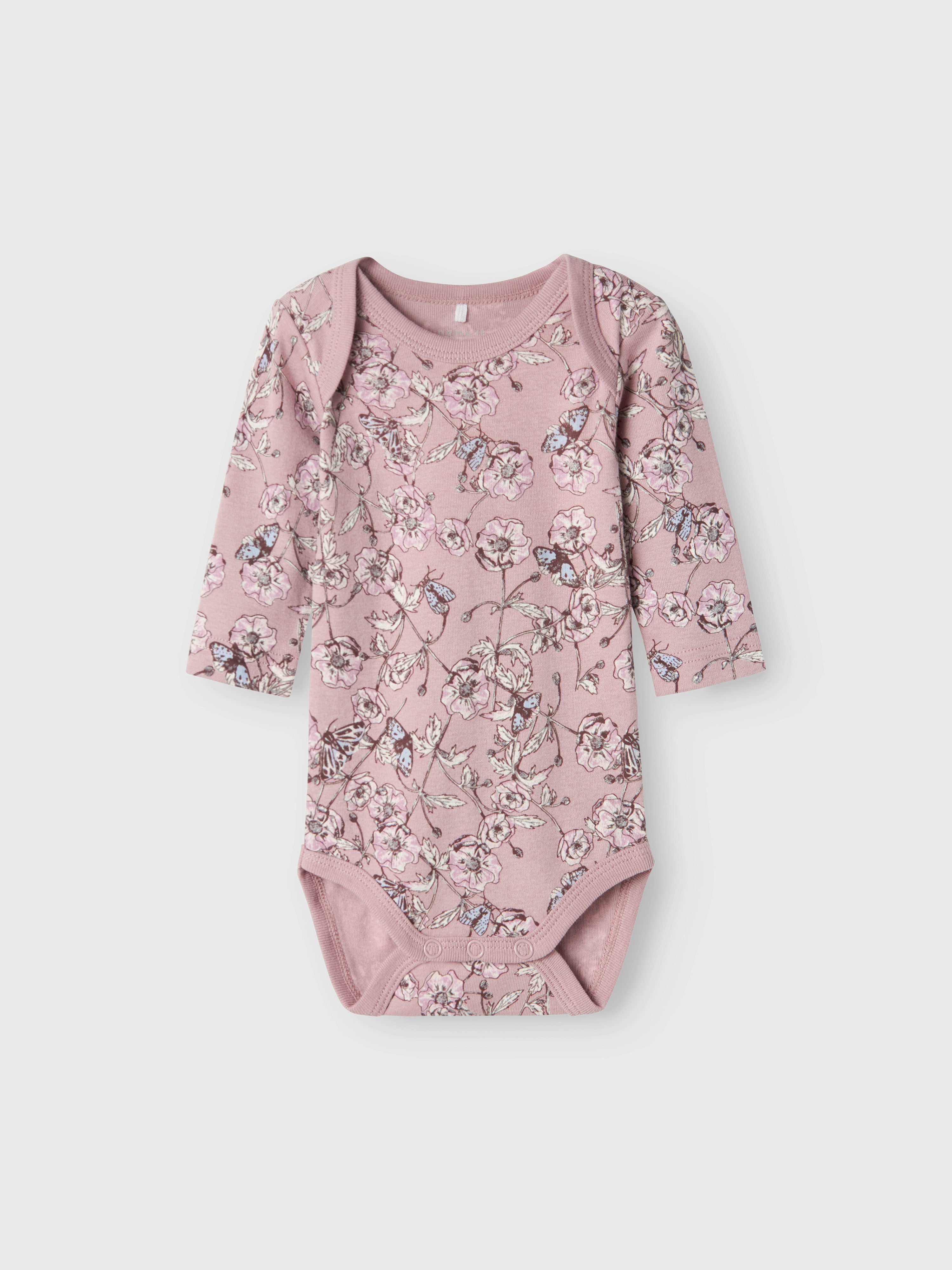 Name It Body met lange mouwen NBFBODY 3P LS GRAPE FLOWER NOOS (set 3-delig)