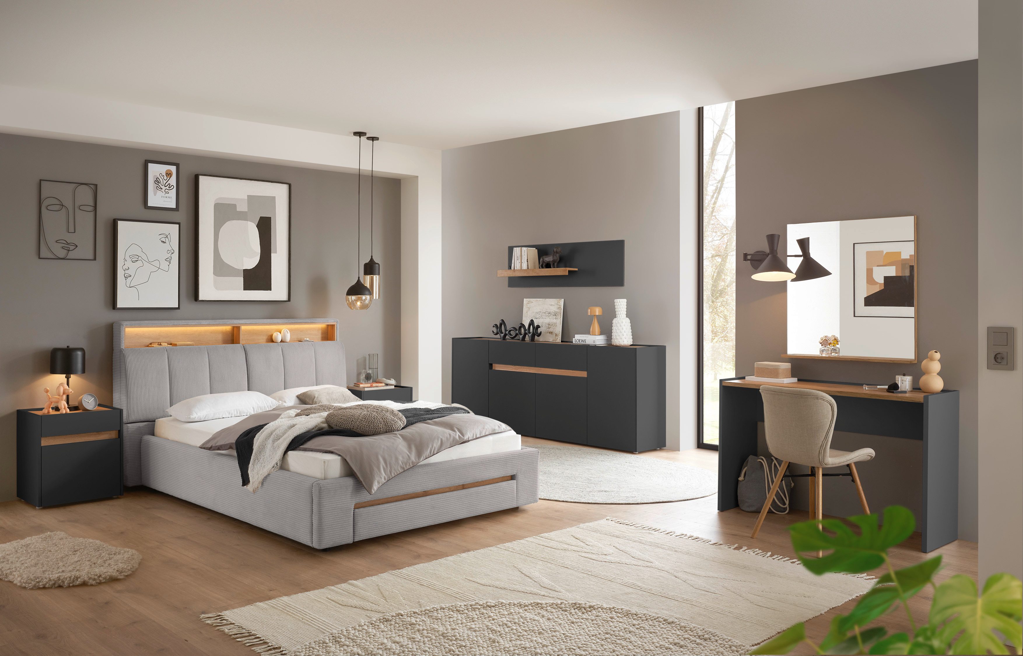 INOSIGN Gestoffeerd bed CiTY/GiRON,, gepolsterd opbergbed, met LED-verlichting Bedkisten met hondenbed of als opbergruimte, opklapbare hoofdeinden