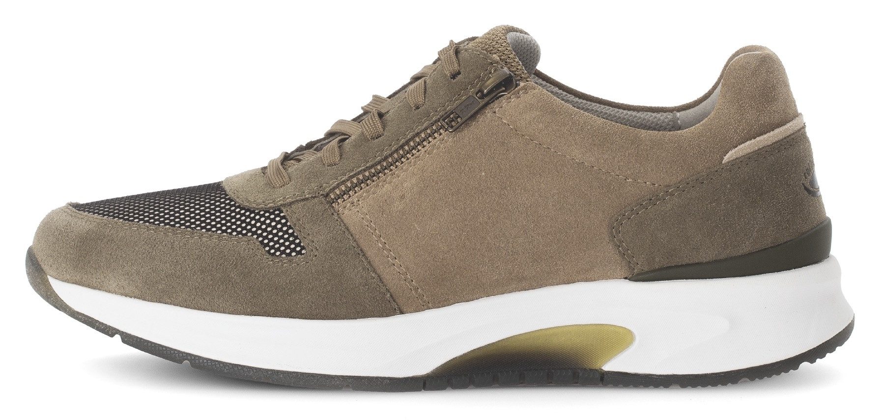 Gabor Rollingsoft Sneakers met sleehak , vrijetijdsschoen, lage schoen, veterschoen met buitenrits, g-breedte