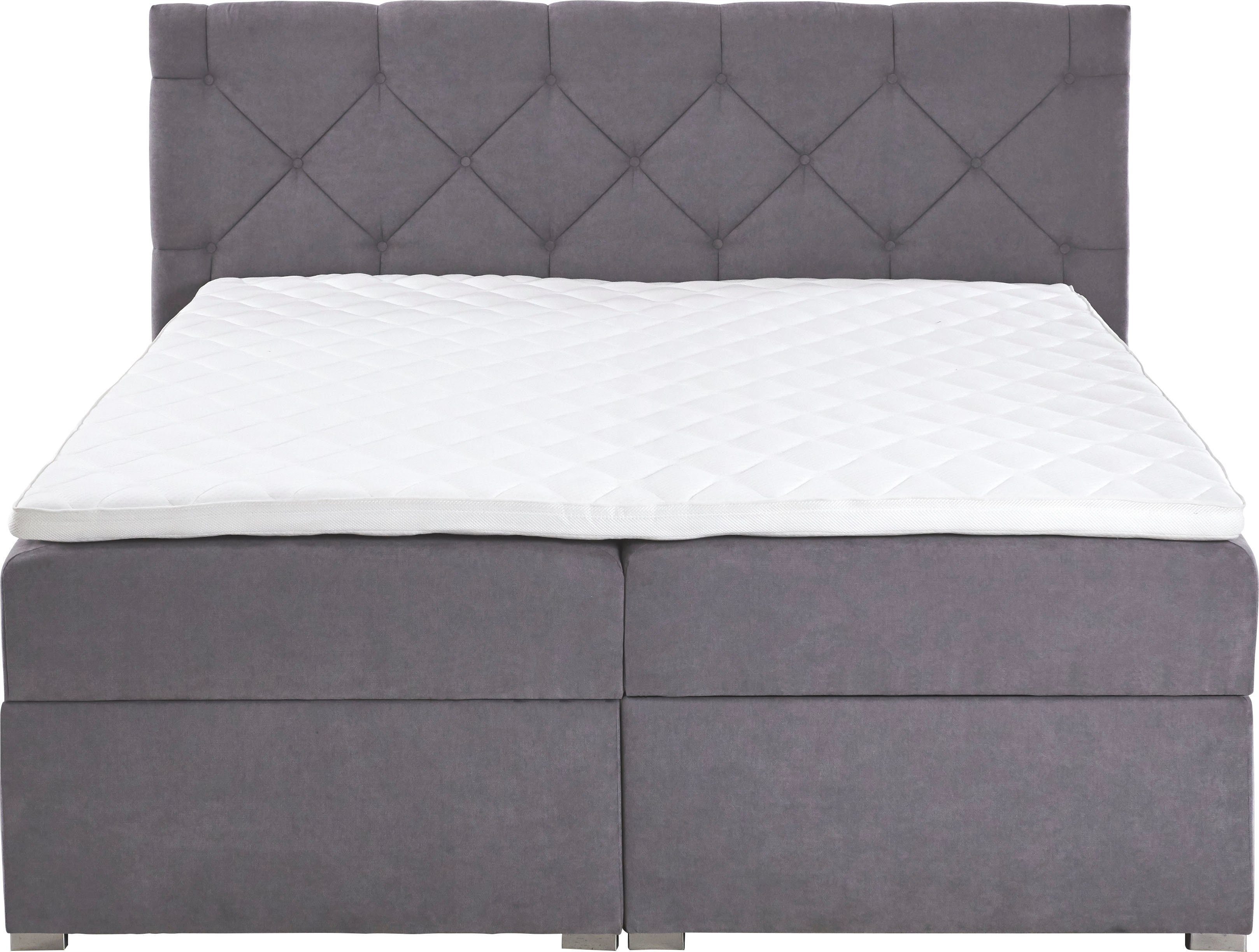 ATLANTIC home collection Boxspring Meike met xxl bedstee en topper