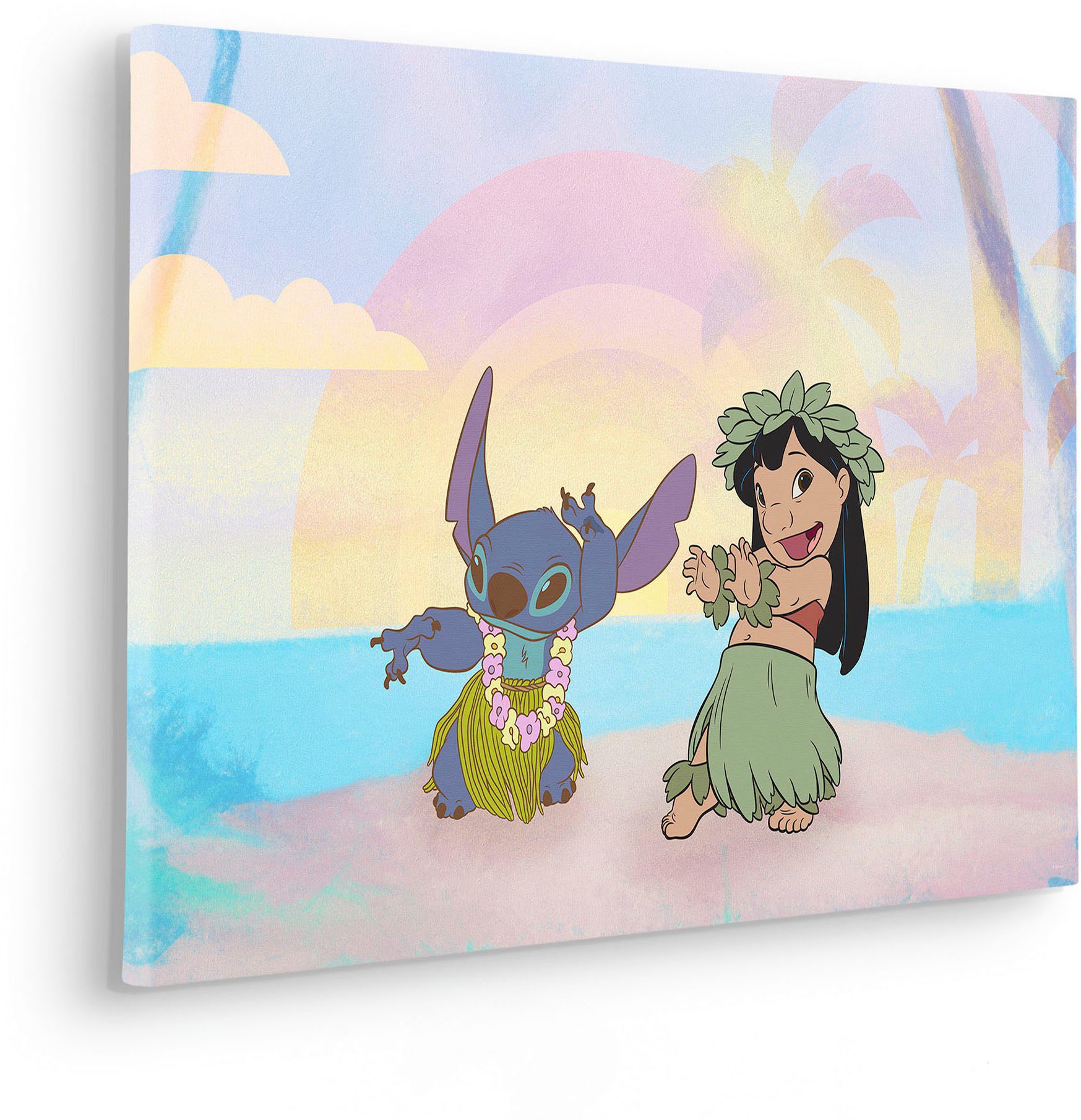 Komar Artprint op linnen Lilo and Stitch Dancing - Afmeting 60 x 40 cm (1 stuk)