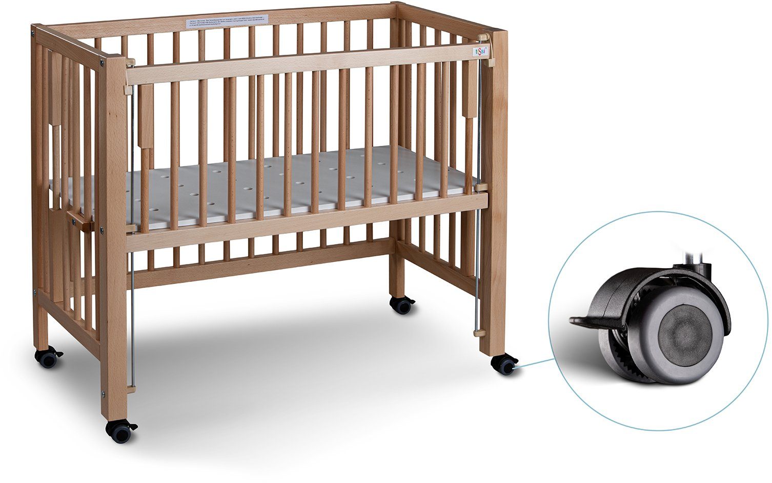 tiSsi® Extra bed SOPHIE boxspring, naturel inclusief matras, gemaakt in europa