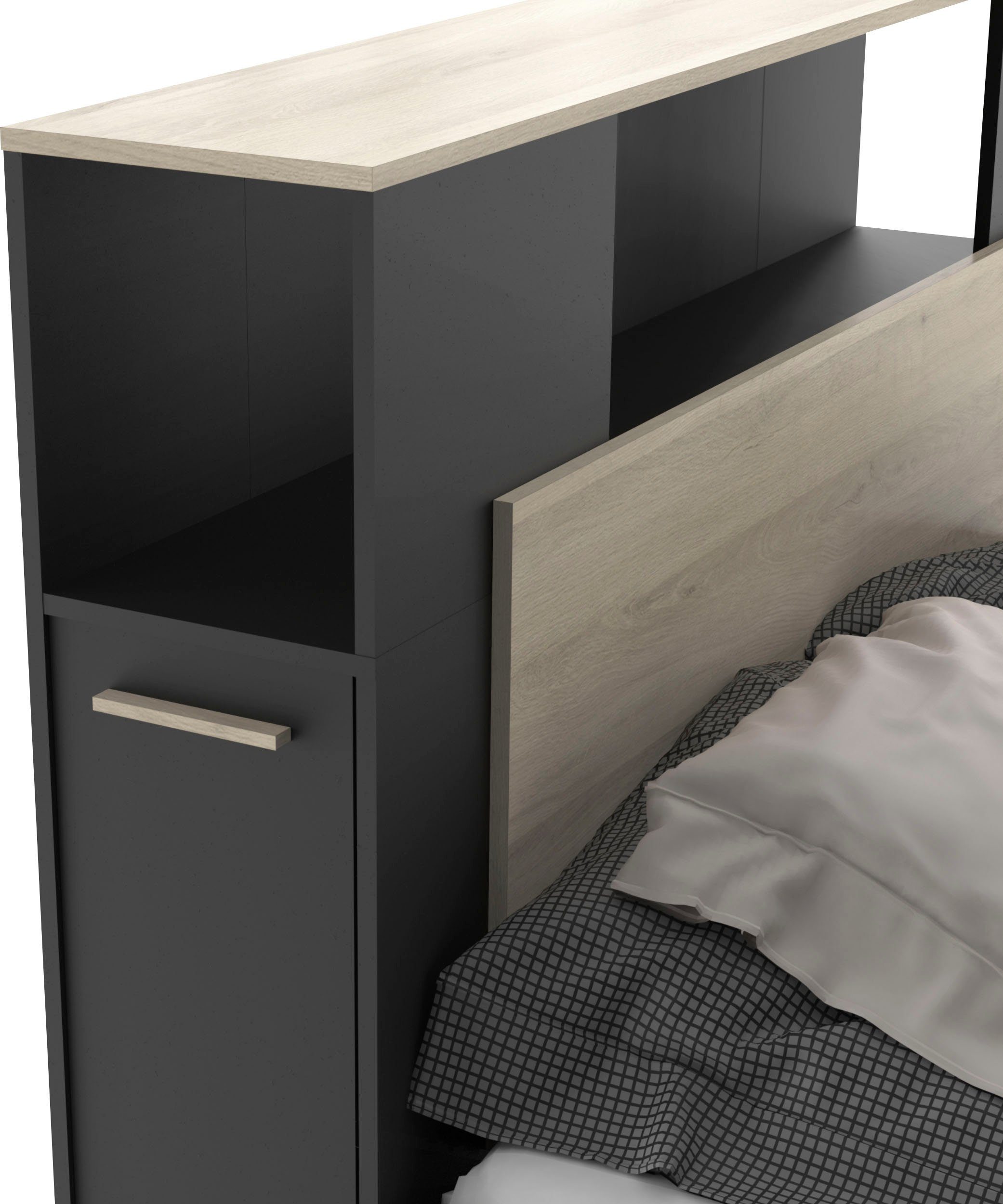 Demeyere GROUP Bedframe LIFE ideaal voor kleine kamers, ruimtebesparend, veel opbergruimte