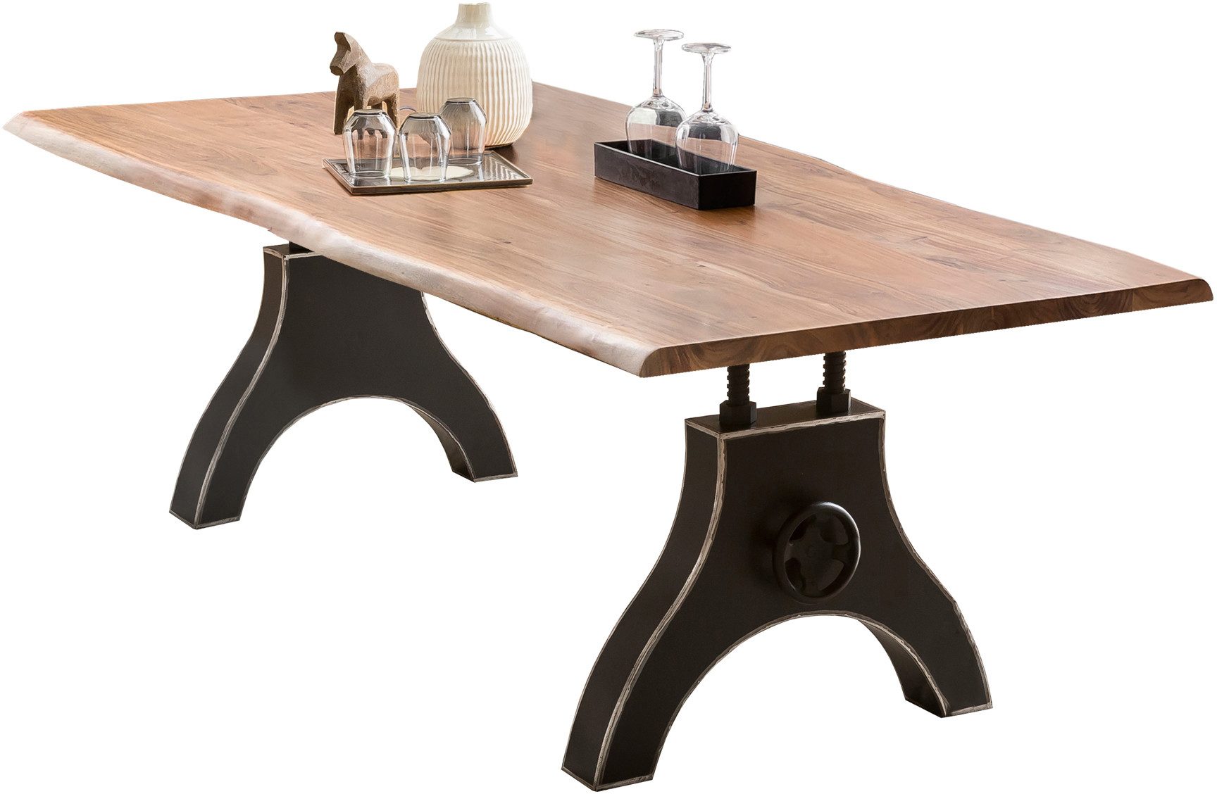SIT Eettafel Massief acaciahout gebeitst, gelakt en gewaxt
