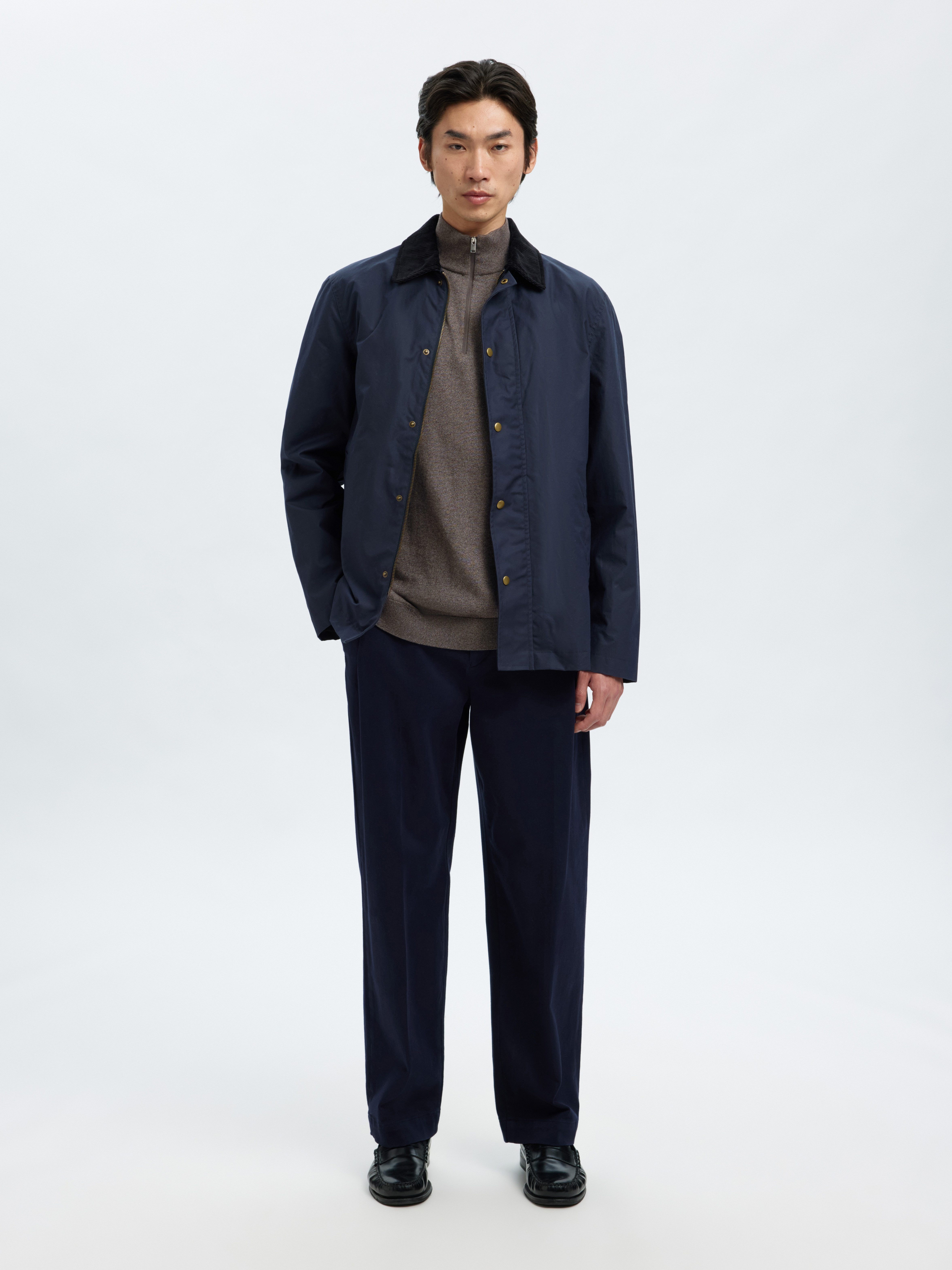 SELECTED HOMME Schipperstrui SLHBERG HALF ZIP CARDIGAN NOOS