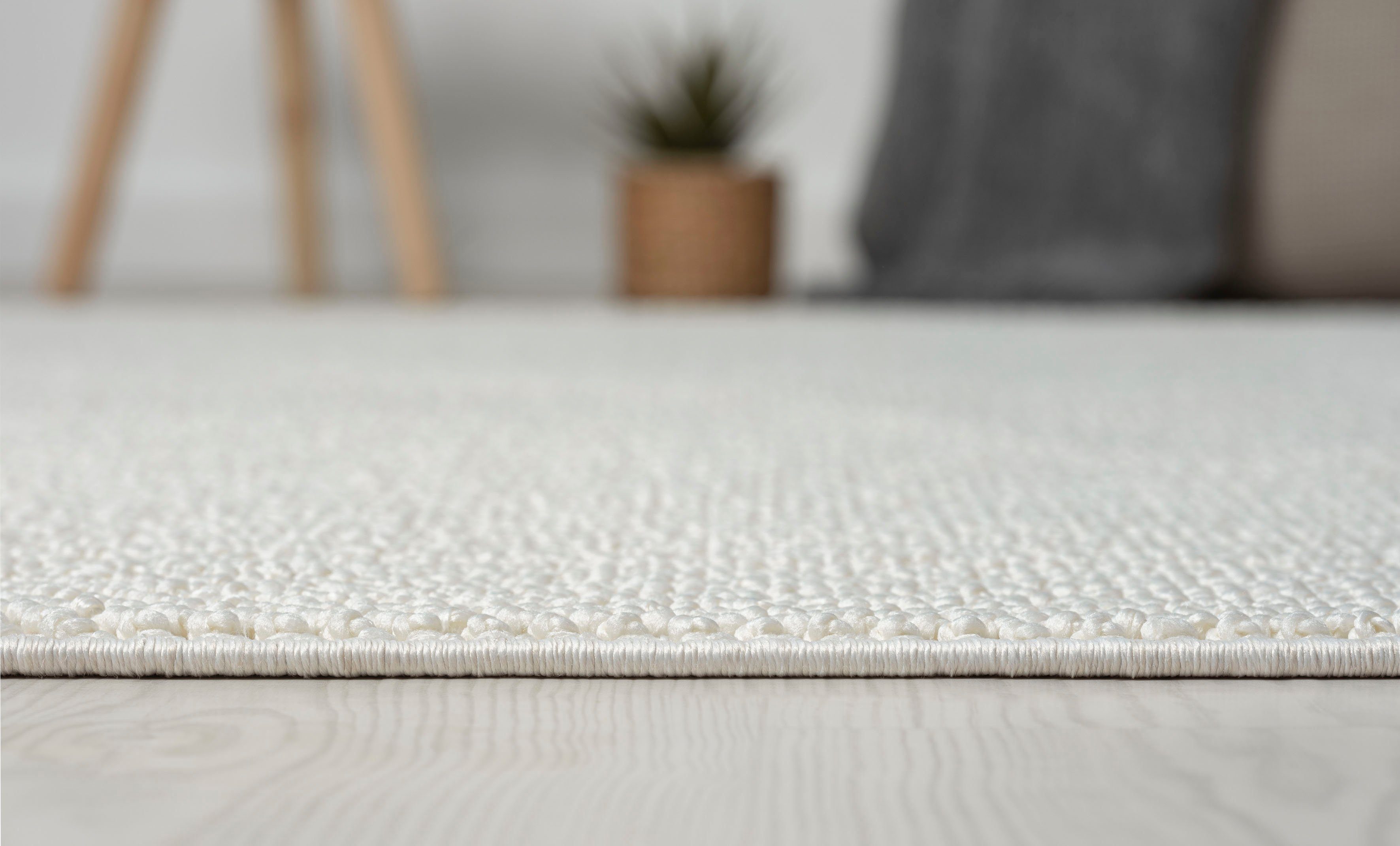 Myflair Möbel & Accessoires Vloerkleed AVA Uni-kleuren, gemêleerd, sisal-look, ook in rond verkrijgbaar, met franjes