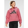 adidas performance hoodie women relaxed fit logo hoodie roze
