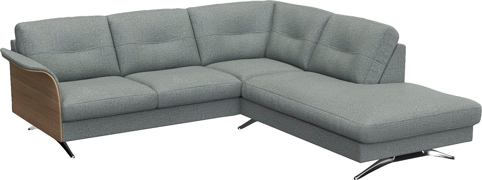 FLEXLUX Hoekbank Glow, super comfortabel door hoogwaardige zitconstructie met binnenvering, L-vorm