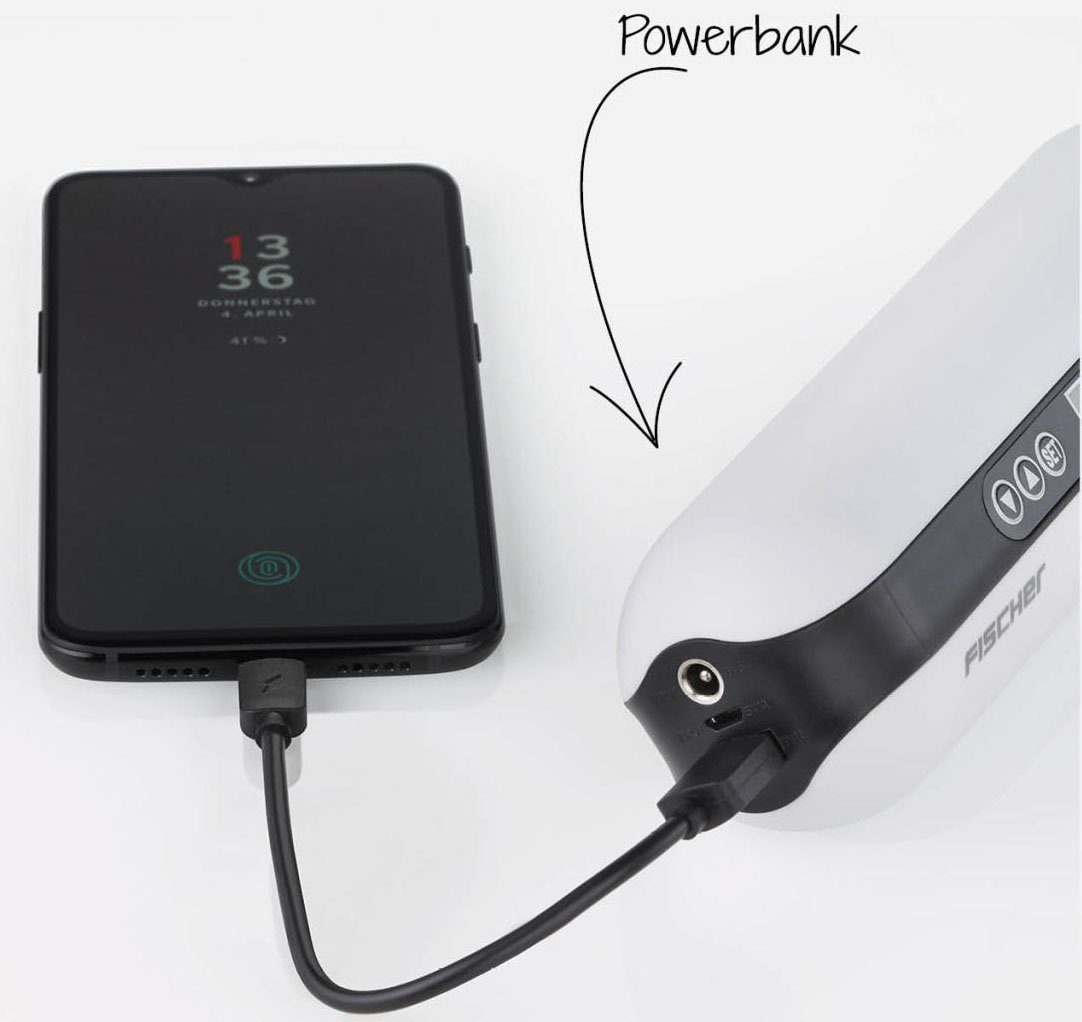 Fischer Accu-luchtpompje Accu-compressor inclusief powerbank