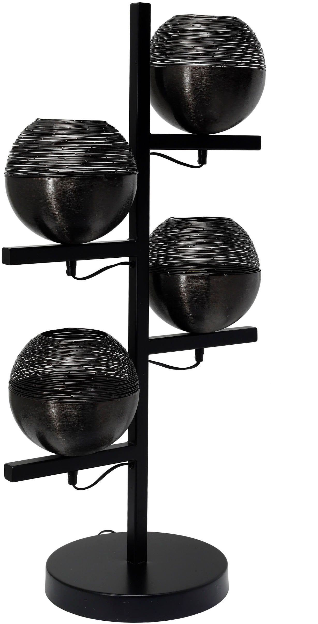 Kayoom Staande lamp Vloerlamp Eclipse 125 Handgemaakt, met vier ronde lichtlichamen, van ijzer (1 stuk)