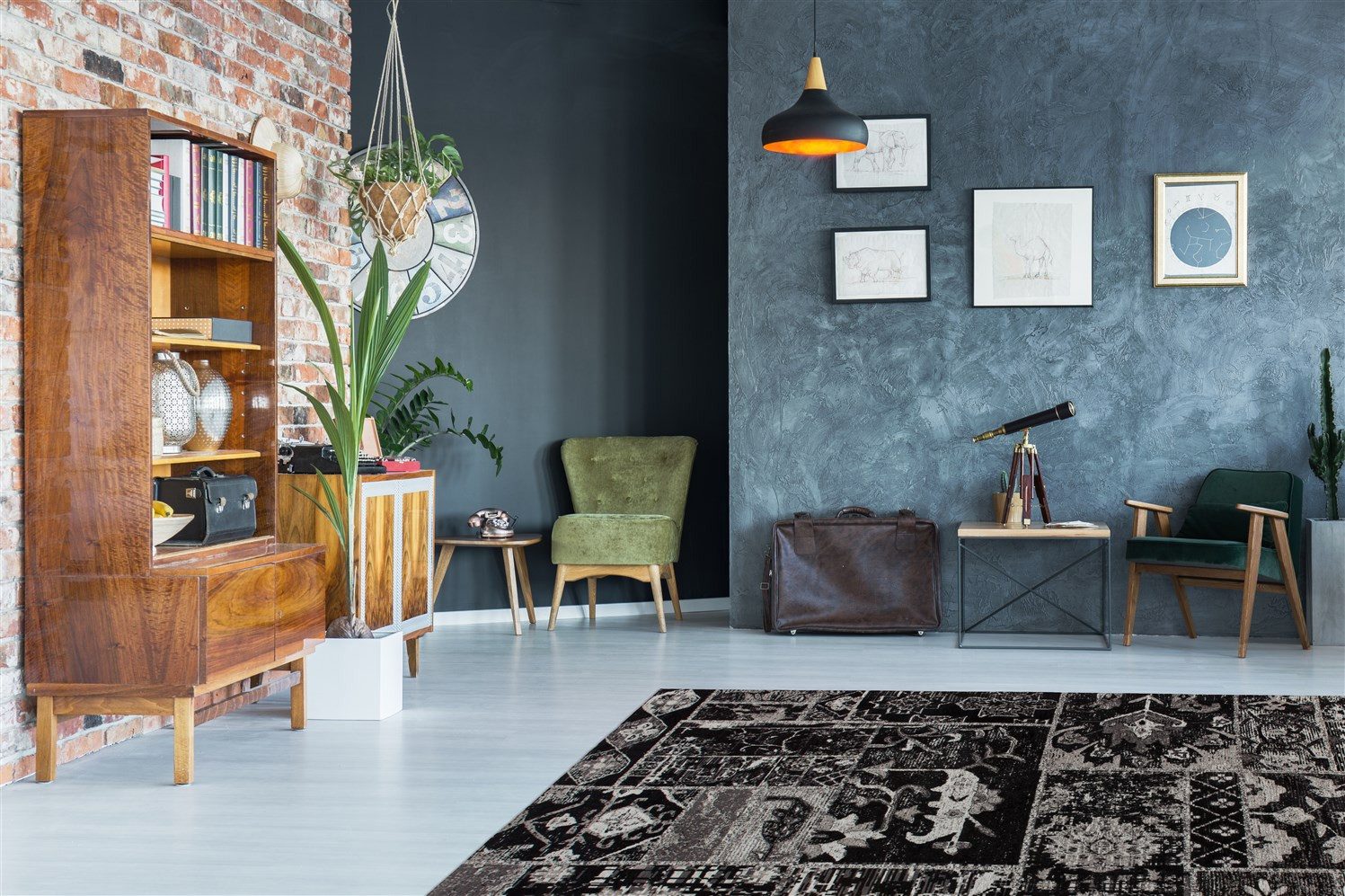 Kayoom Vloerkleed River 150 Jacquard, retro- en vintage-ontwerp, katoen achterkant