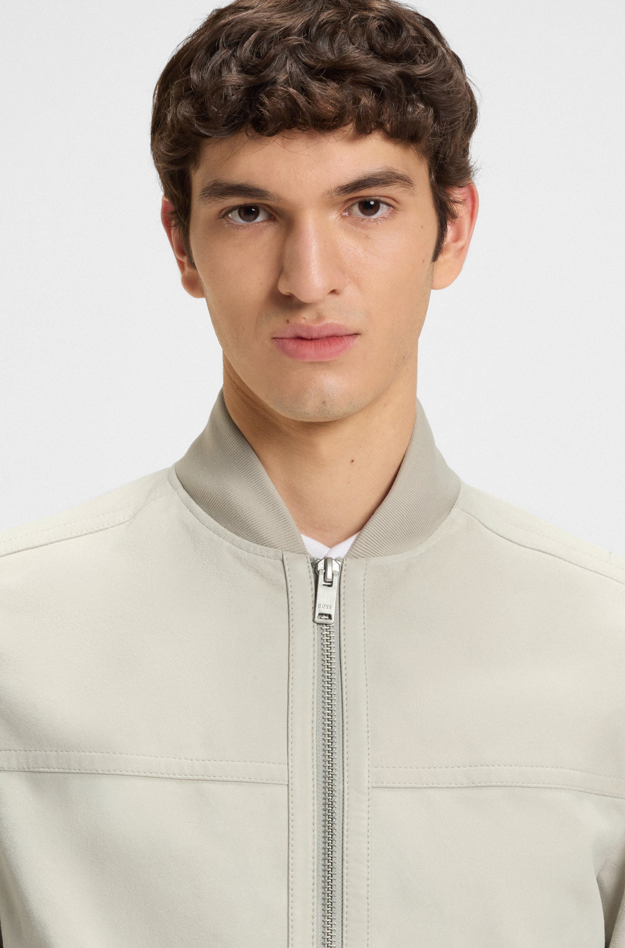 Boss Orange Leren jack Johice van zacht geiten-nappa leer