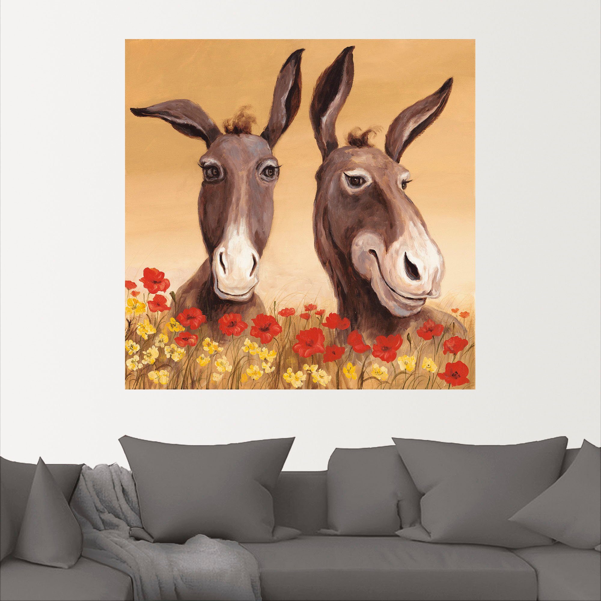 Artland Artprint Ezel als artprint van aluminium, artprint voor buiten, artprint op linnen, poster, muursticker