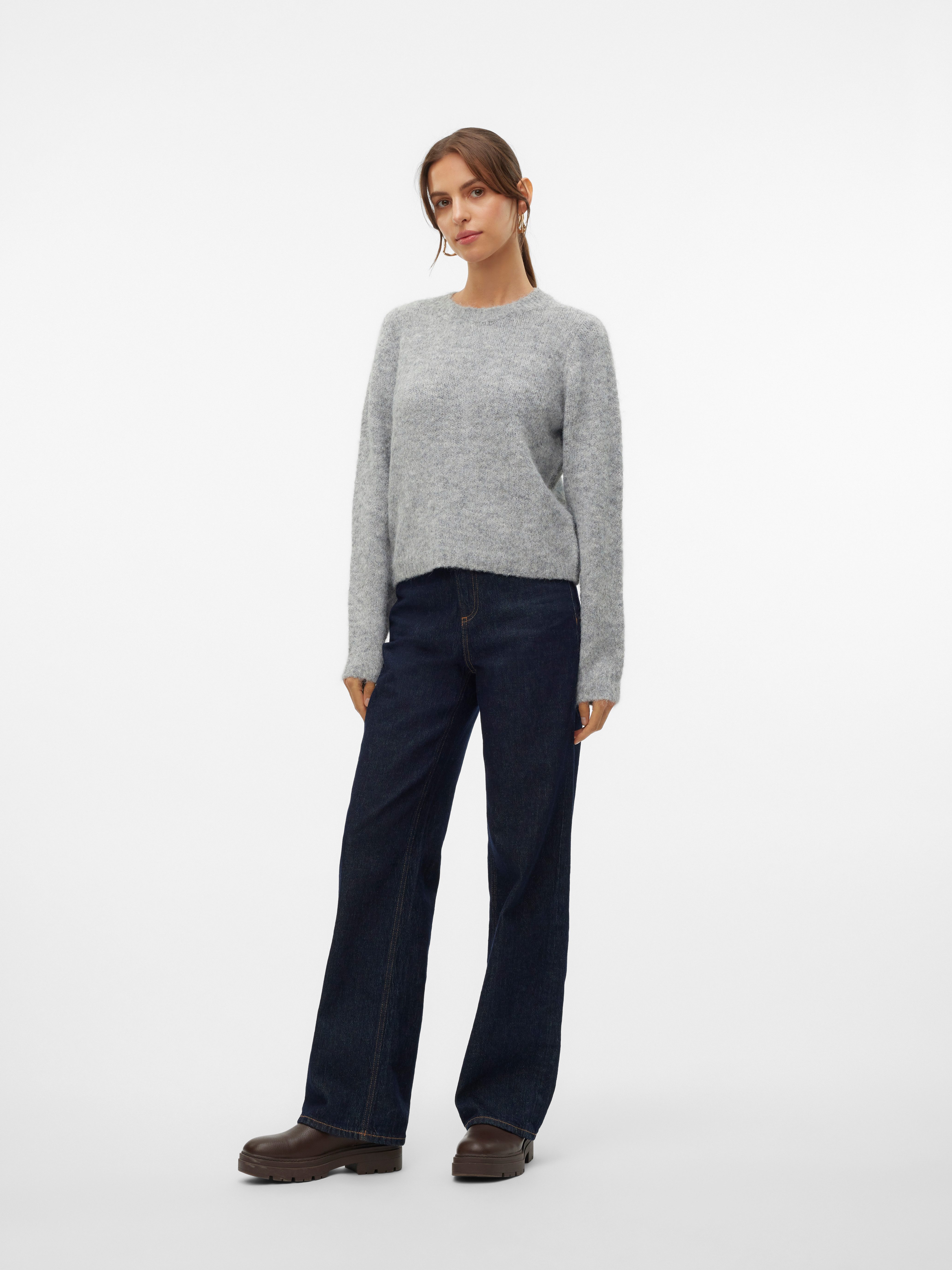 Vero Moda Gebreide trui VMNOVAH LS O-NECK PULLOVER GA NOOS