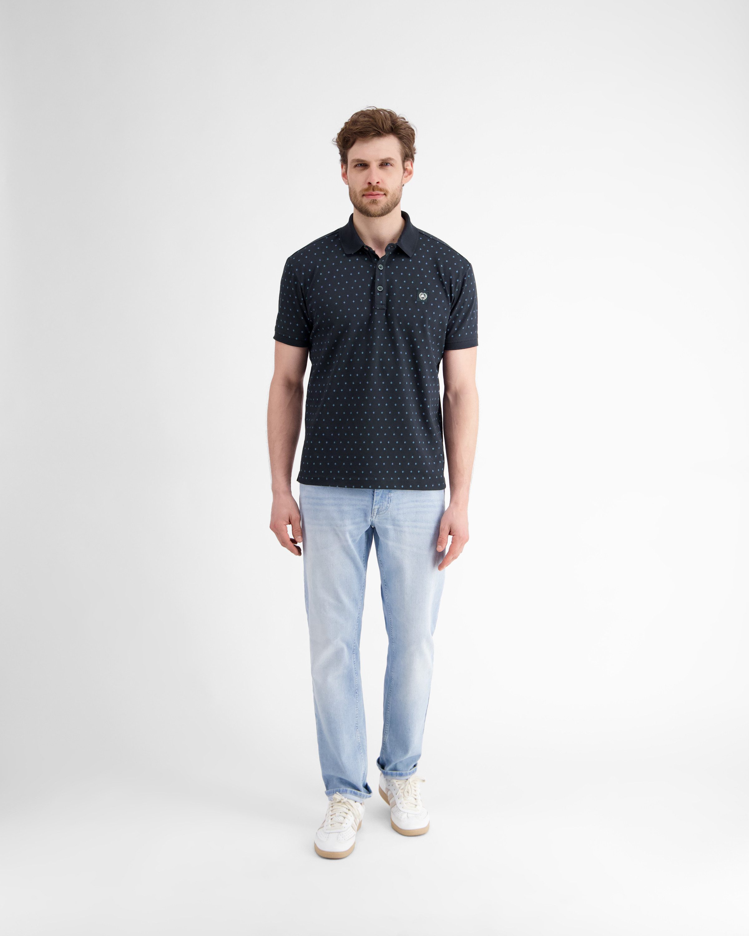 Lerros Poloshirt LERROS heren poloshirt met minimalistische print