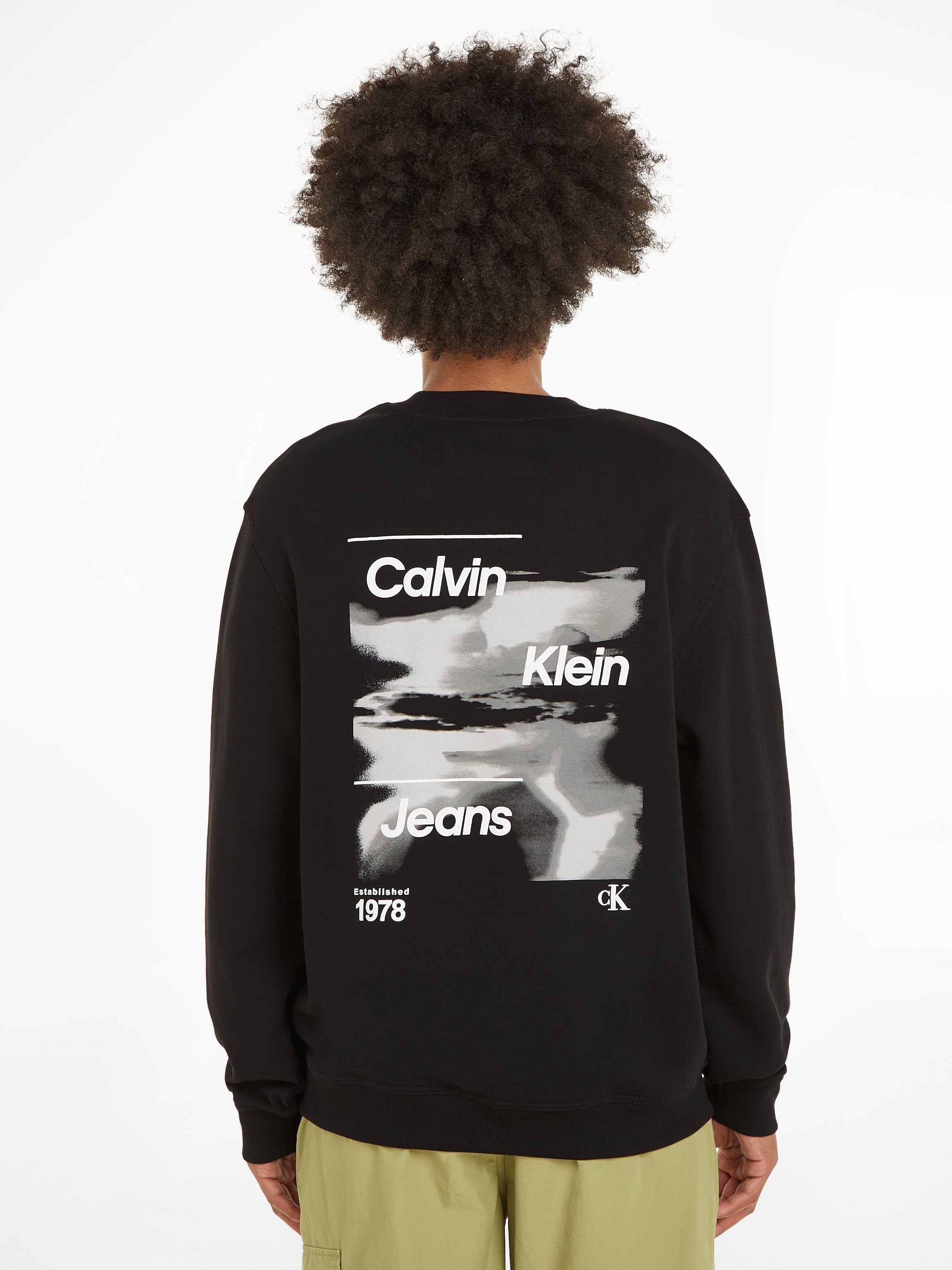 Calvin Klein Sweatshirt DIFFUSED LOGO CREW NECK