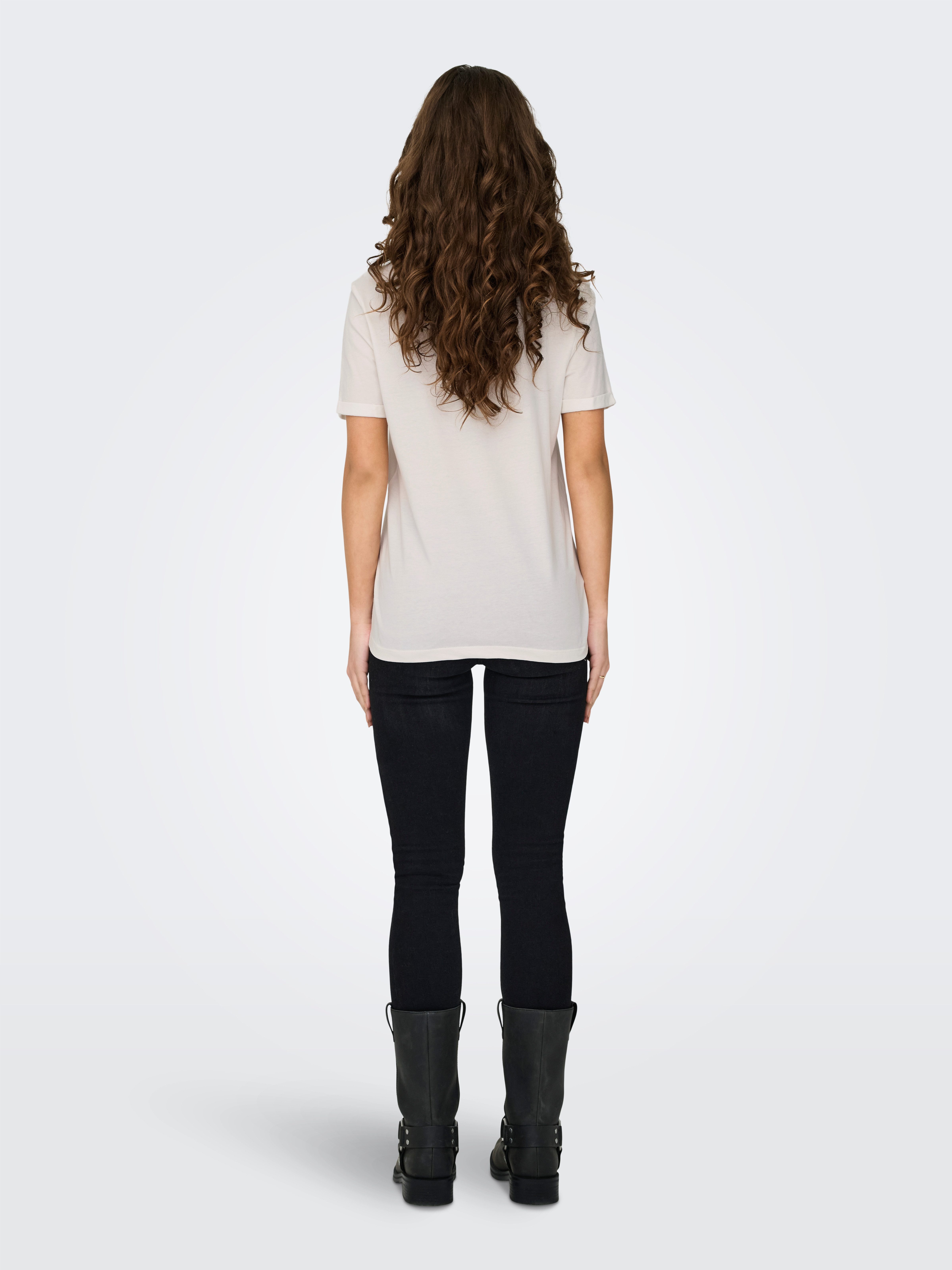Only Shirt met korte mouwen ONLGITTE LIFE REG S/S TOP BOX CS JRS