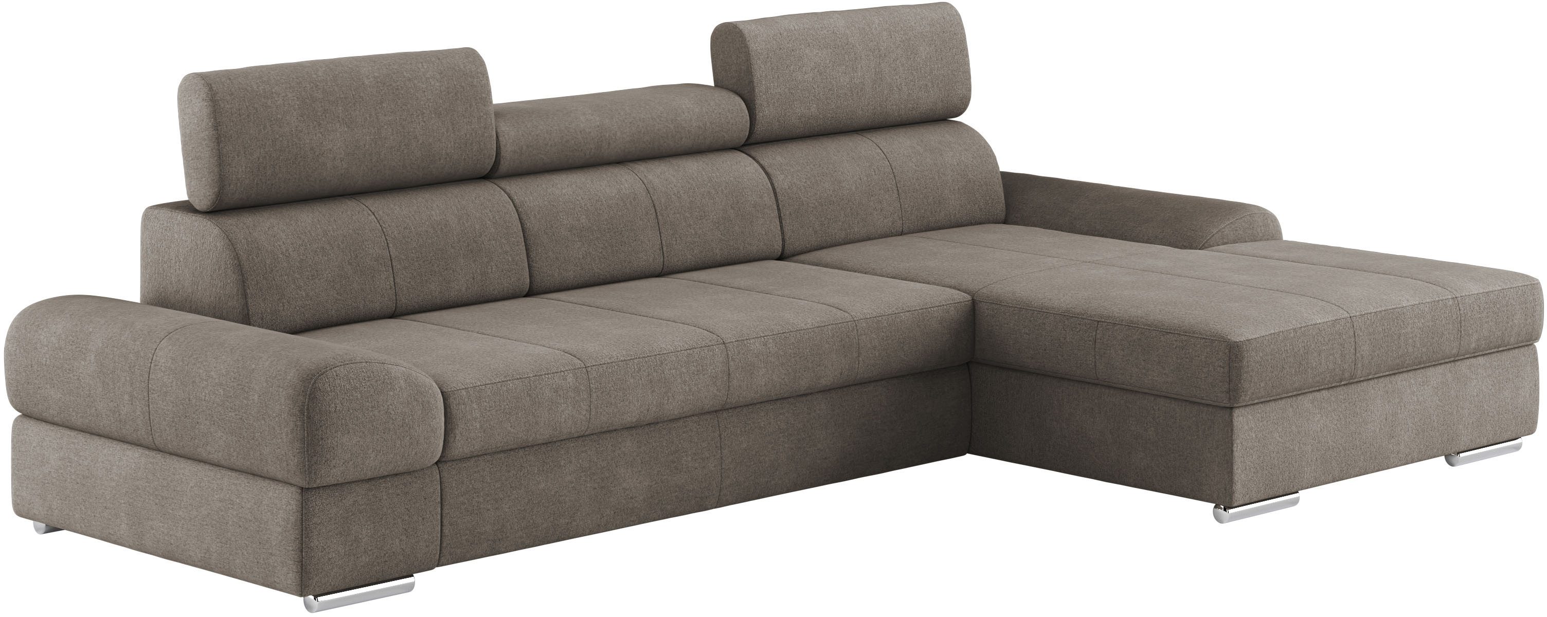 sit&more Hoekbank Broadway L-vorm met verstelbare hoofdsteun, naar keuze met slaapfunctie