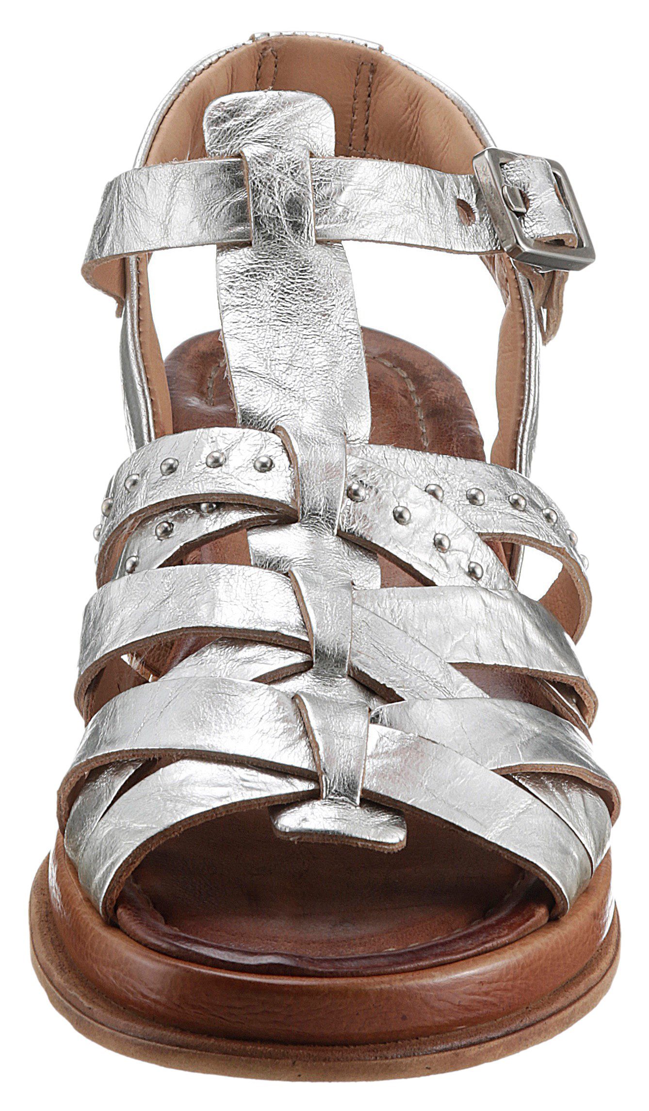 A.S.98 Sandalen OTTONE sleehak, zomerschoen, sandaal in gladiatoren-look