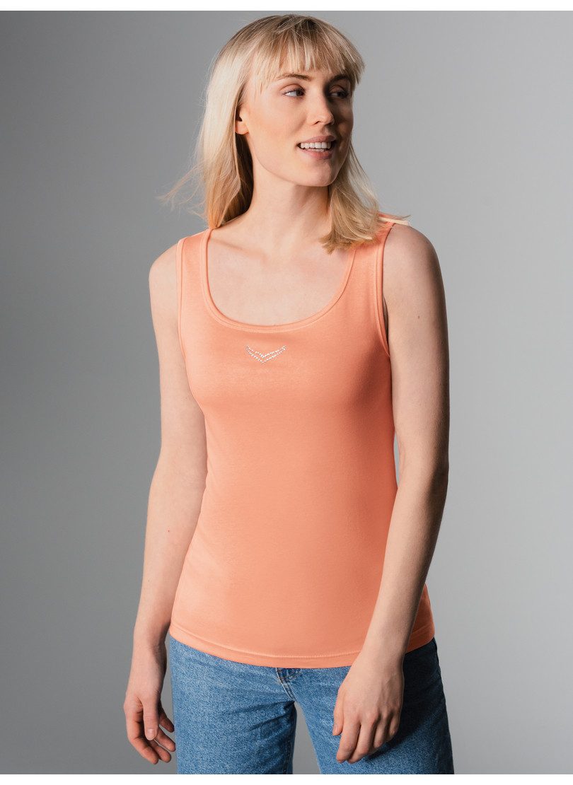 Trigema Tanktop  hemdshirt met kristallen (1-delig)