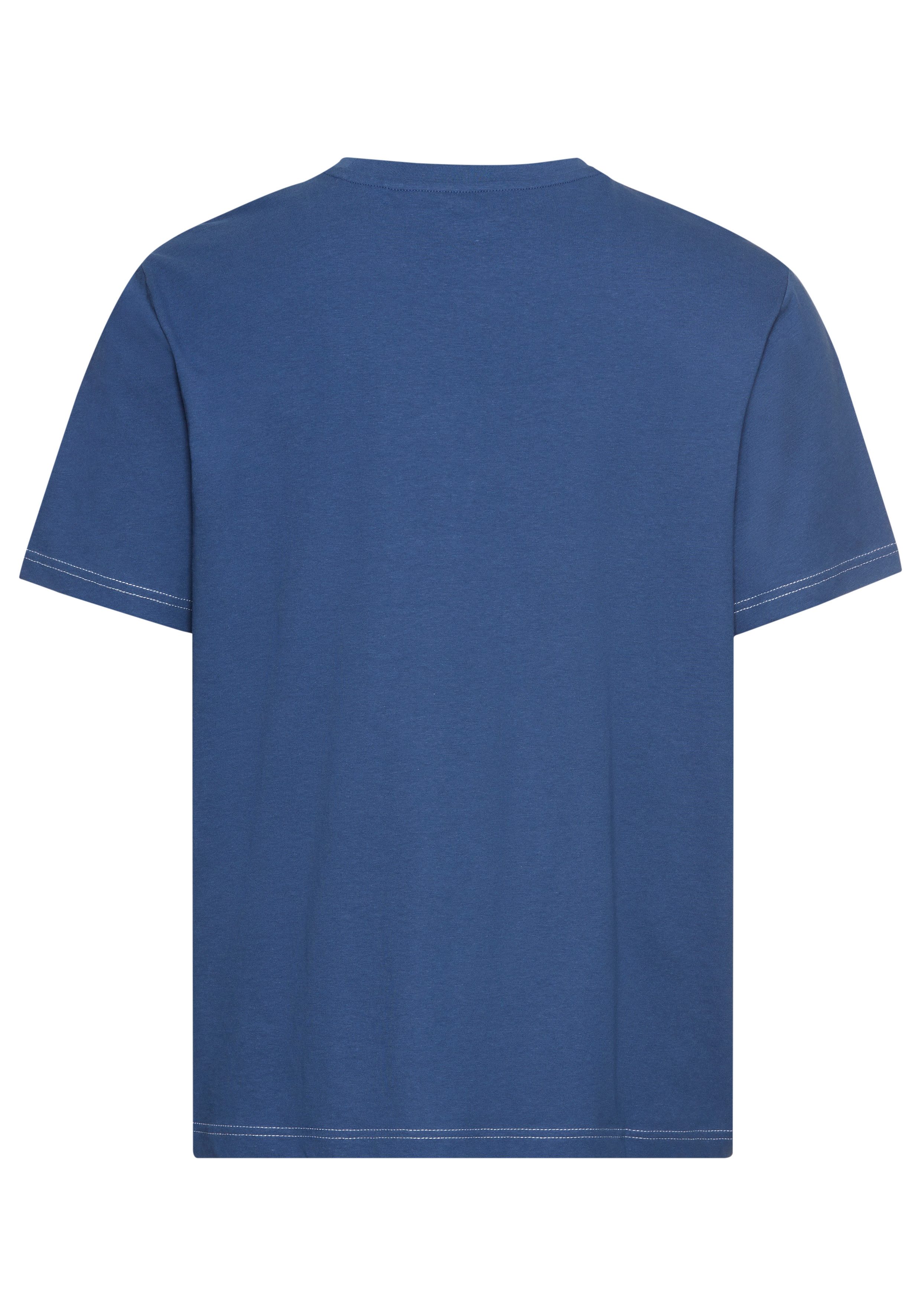 Man's World T-shirt met contraststiksels en functionele borstzak