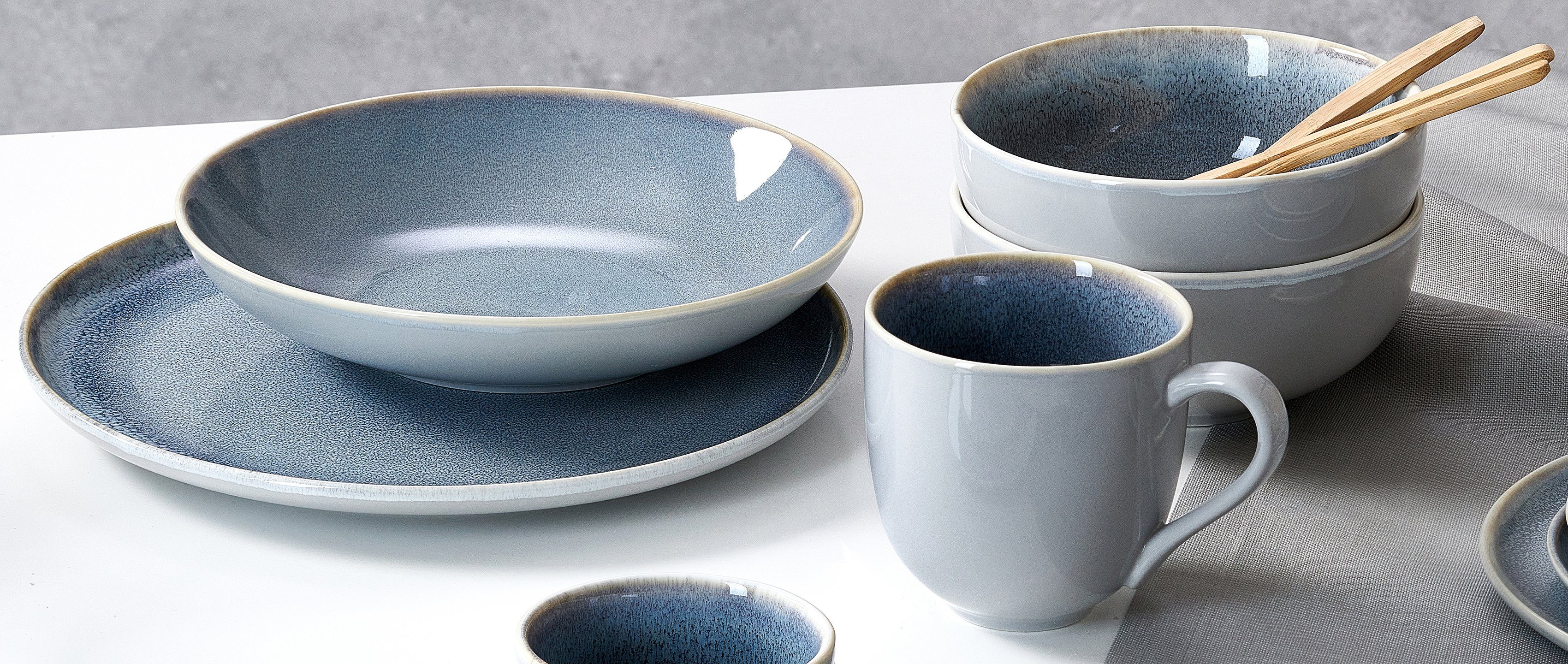 Ritzenhoff & Breker Combi-servies Serviesset, servies Skagen Stone Reactief glazuur, 12 delen, voor 4 personen (set, 12-delig)