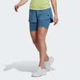 adidas performance runningshort run icons two-in-one running shorts blauw