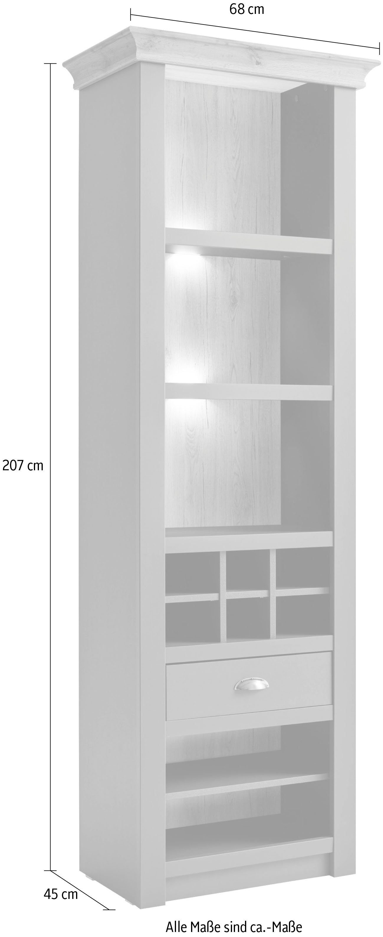 Home affaire Rek CAMBRIDGE zonder verlichting, hoogte ca. 207 cm
