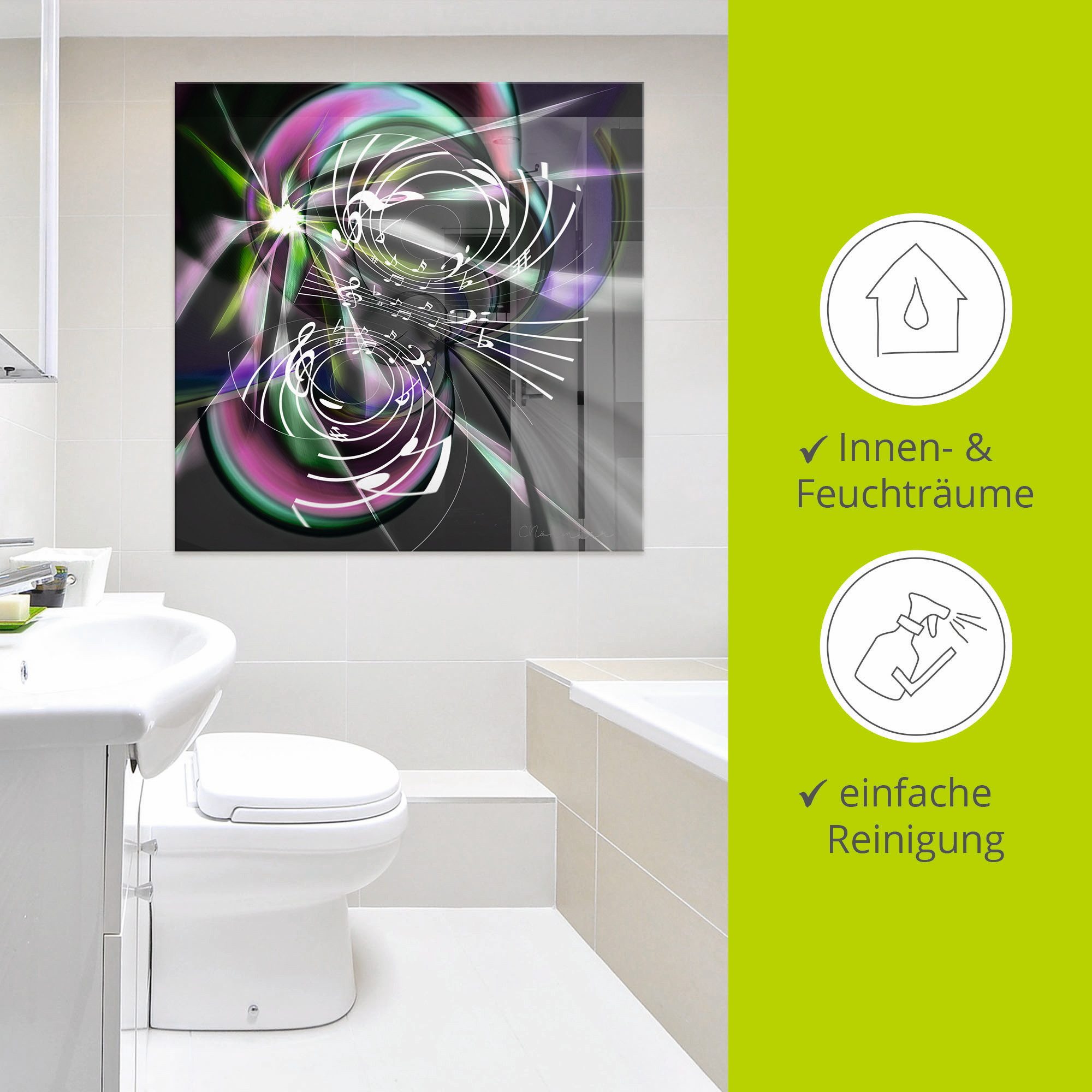 Artland Print op glas Fractaal spel met noten