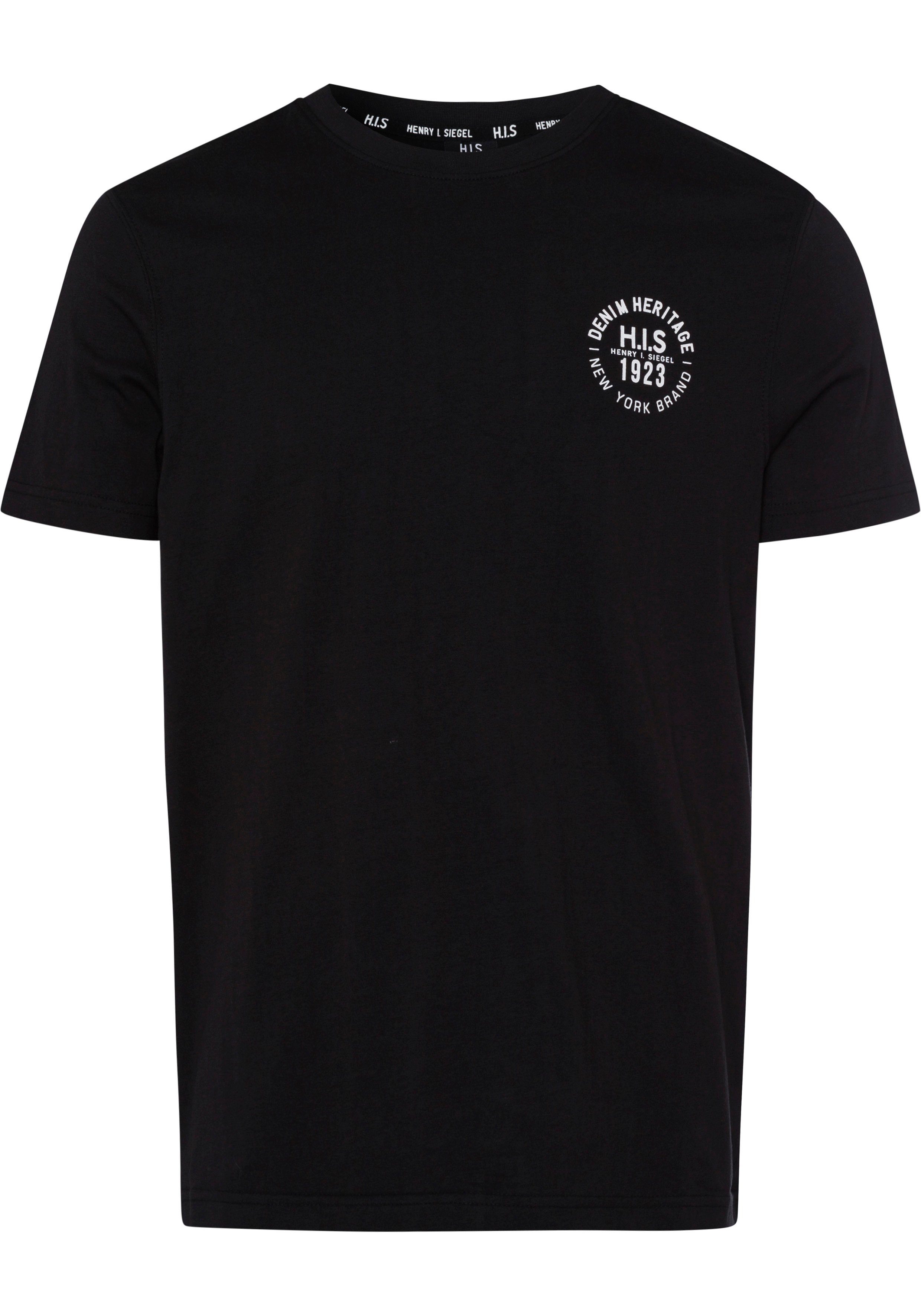 H.I.S T-shirt smal gesneden, bedrukt ontwerp, van 100% katoen (3-delig, Set van 3)