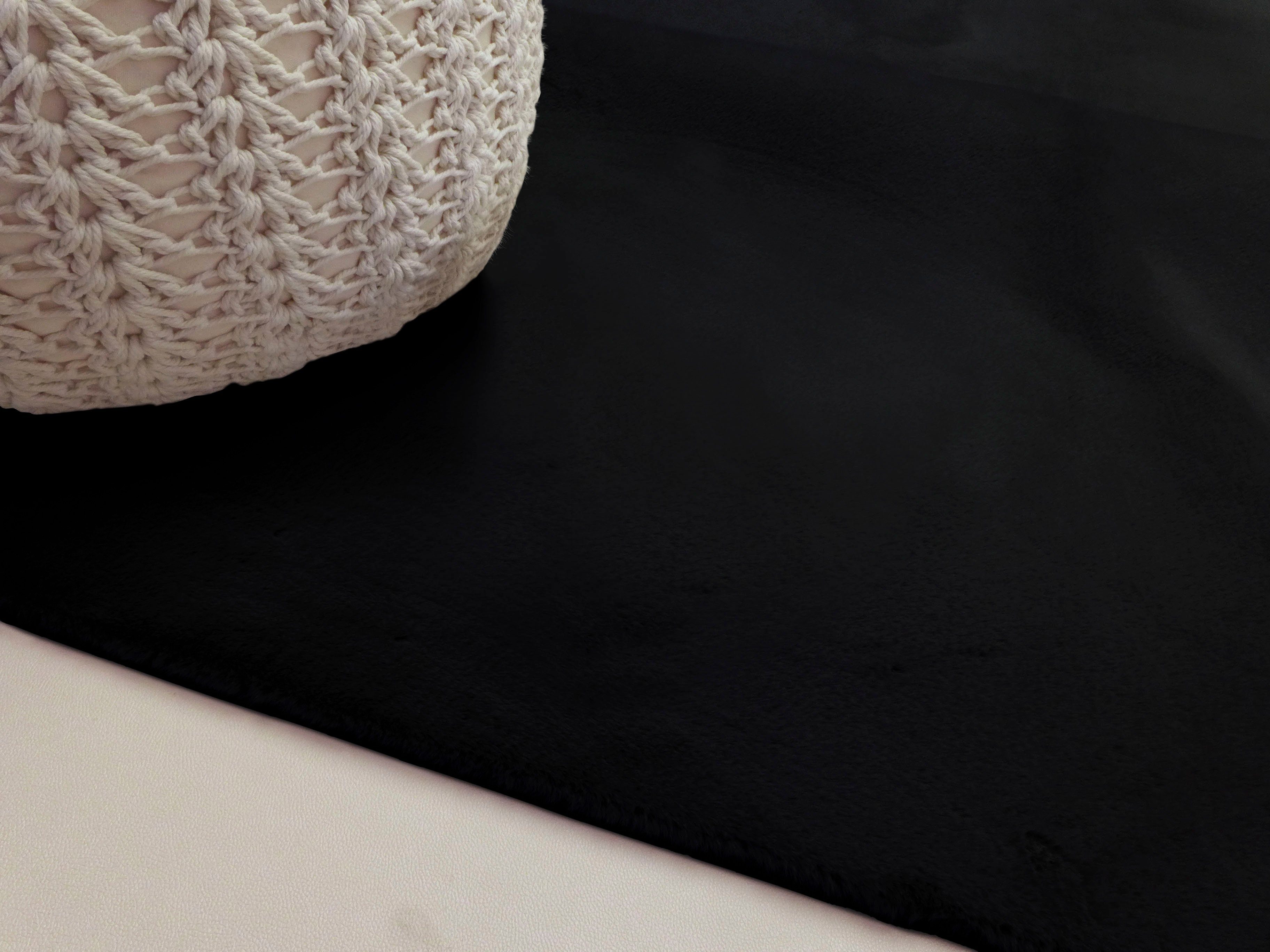 Leonique Vachtvloerkleed Balu, kunstfellteppich, modern, langpolig tapijt Konijnenbont-gevoel, behaaglijk, zacht, woonkamer, slaapkamer