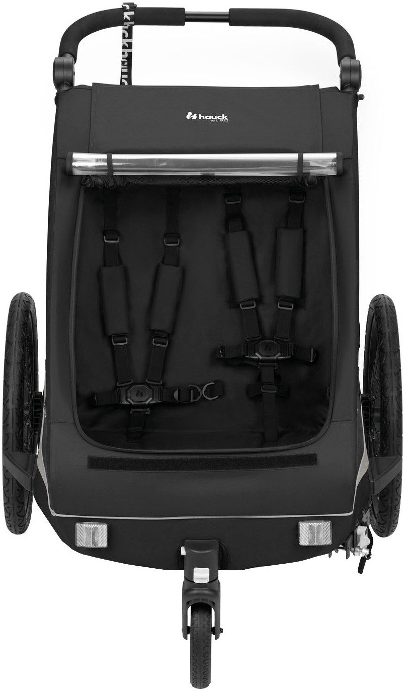 Hauck Kinderen fiets aanhanger 2in1 Bike Trailer und Buggy Dryk Duo Plus, black
