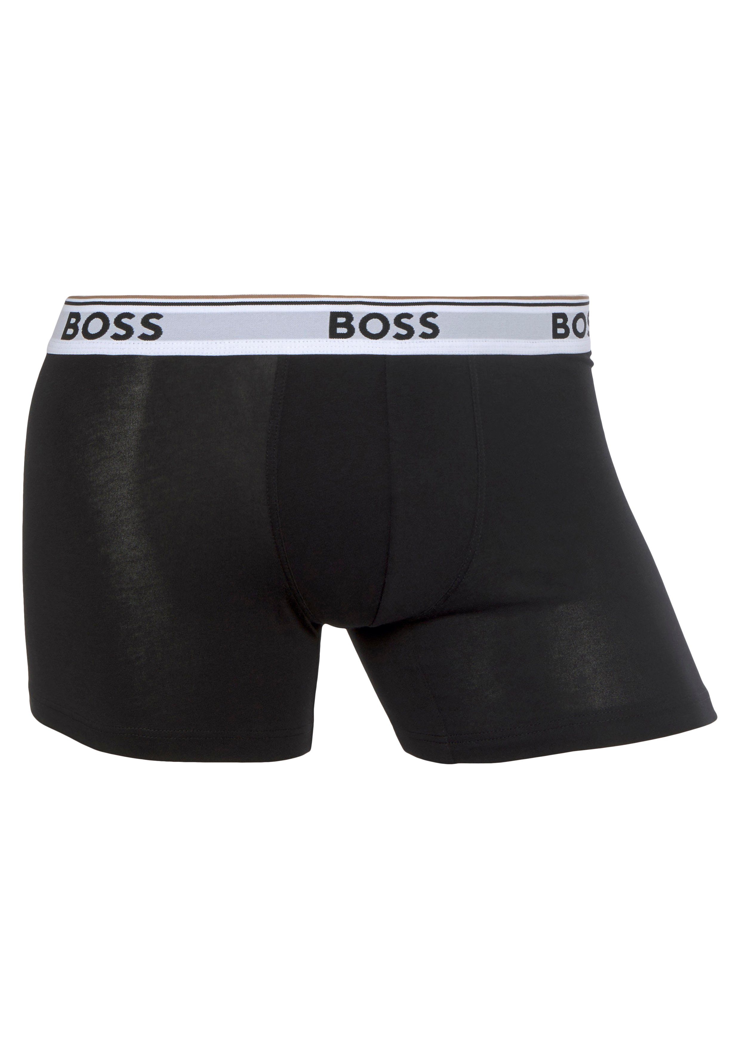 BOSS Lange boxershort BRIEF 3 PACK met in kleur bijpassende weefband (3 stuks)