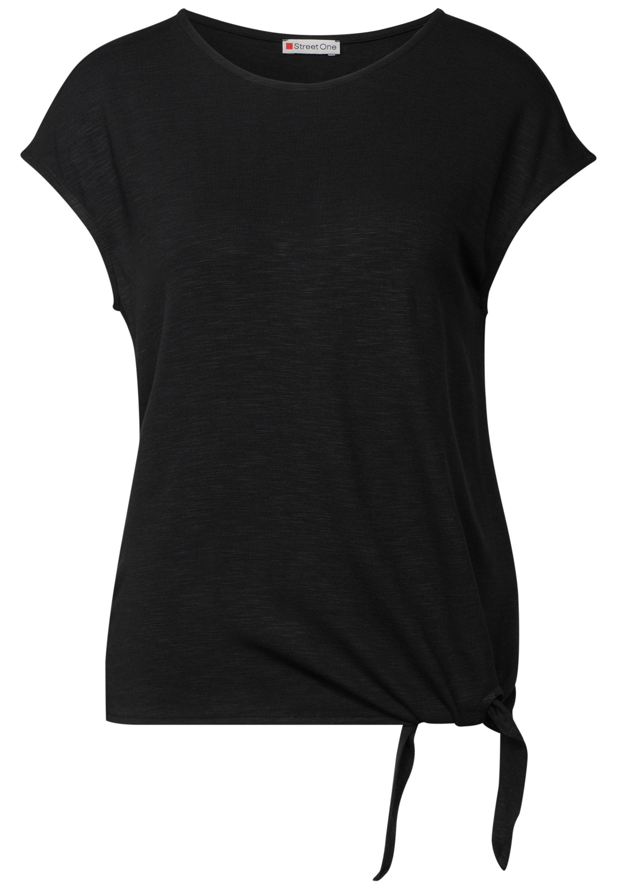 STREET ONE T-shirt met knoopdetail