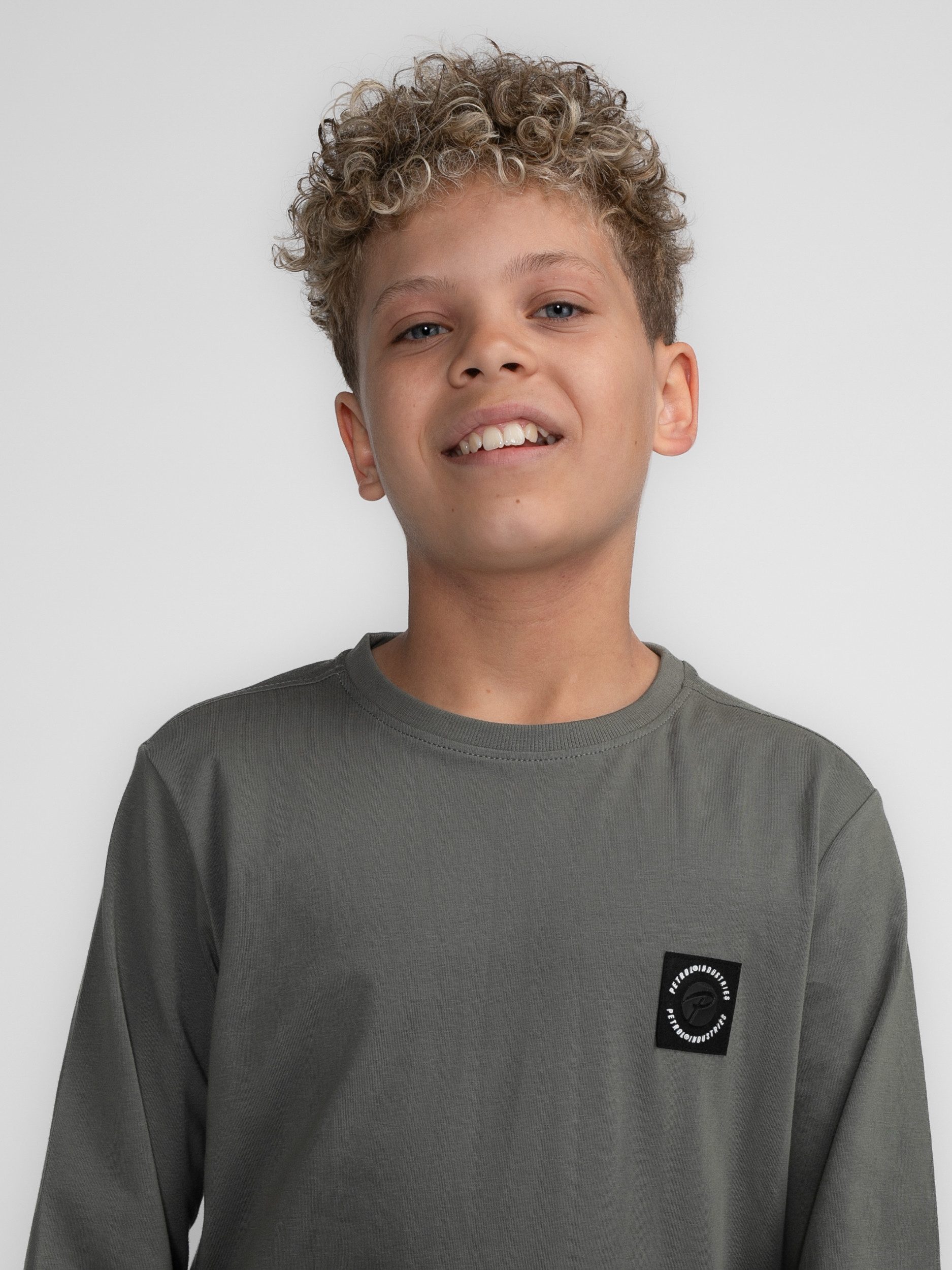 Petrol Industries Shirt met lange mouwen met reliëf op de borst
