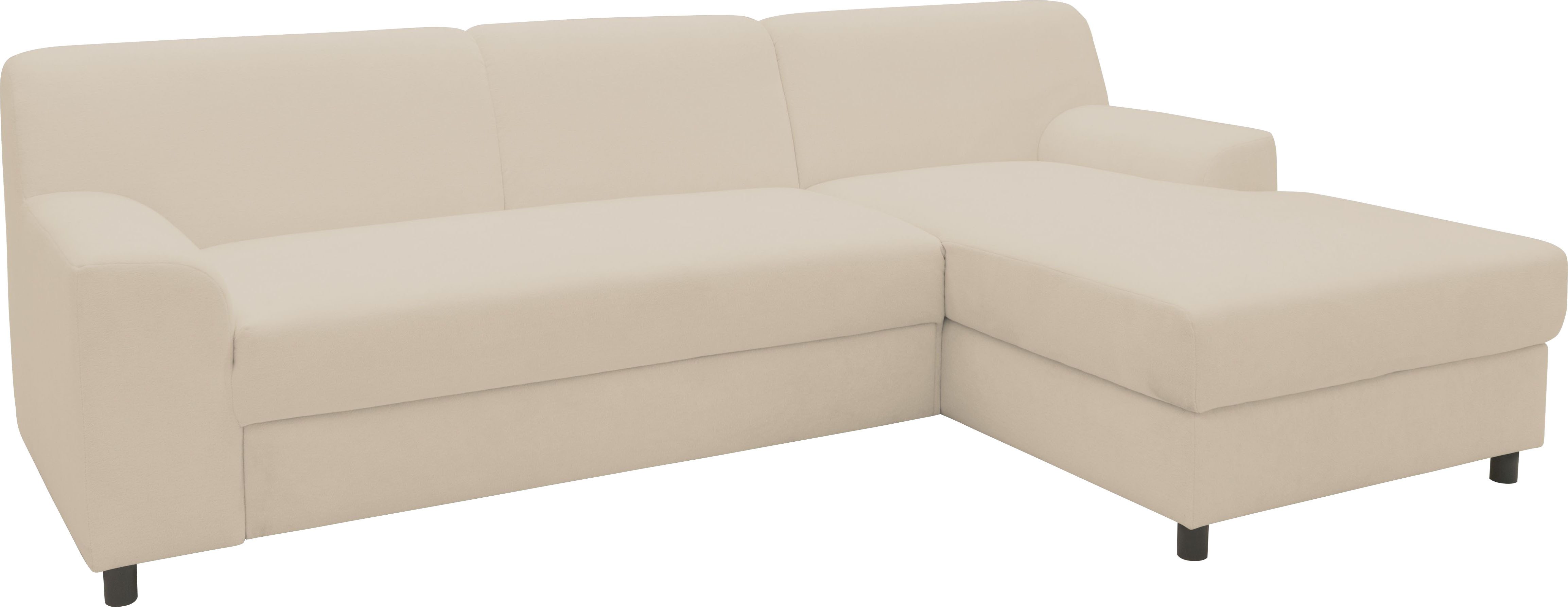INOSIGN Hoekbank Turah 2, L-vorm, in Cord en waterafstotende microvezel, Vering B/D/H: 241/146/79 cm, incl. sierkussen, optioneel met bedfunctie