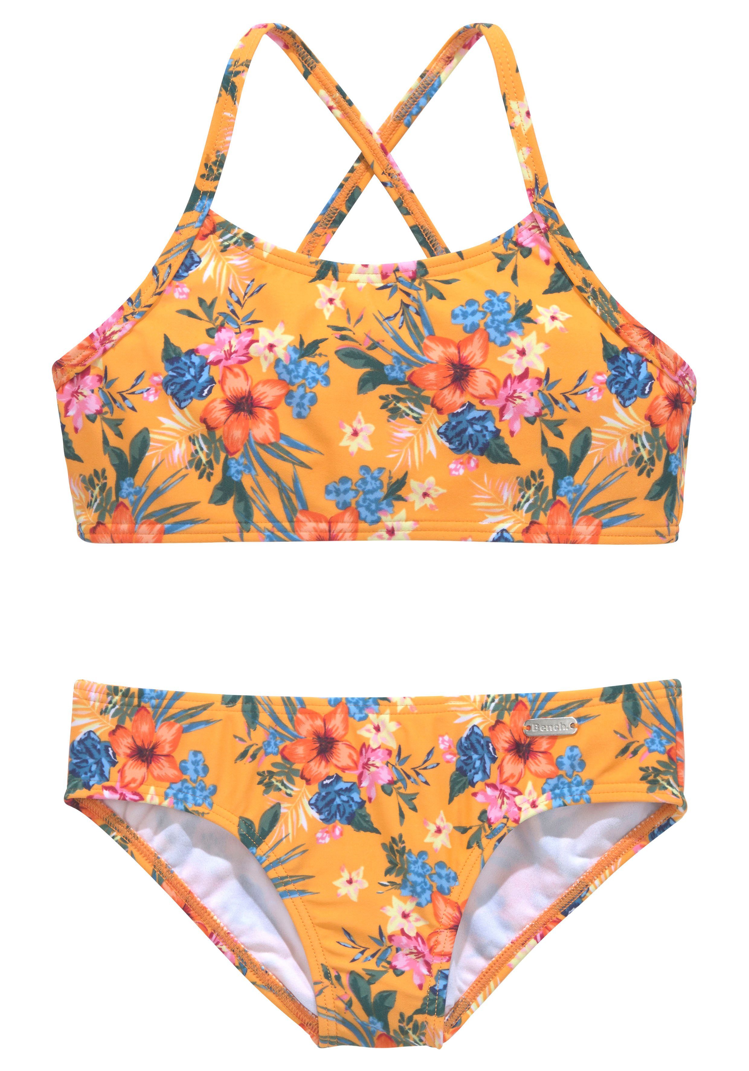 Bench. Bustierbikini Maui Kids met trendy print meisjes bikini's maat 122/128 geel