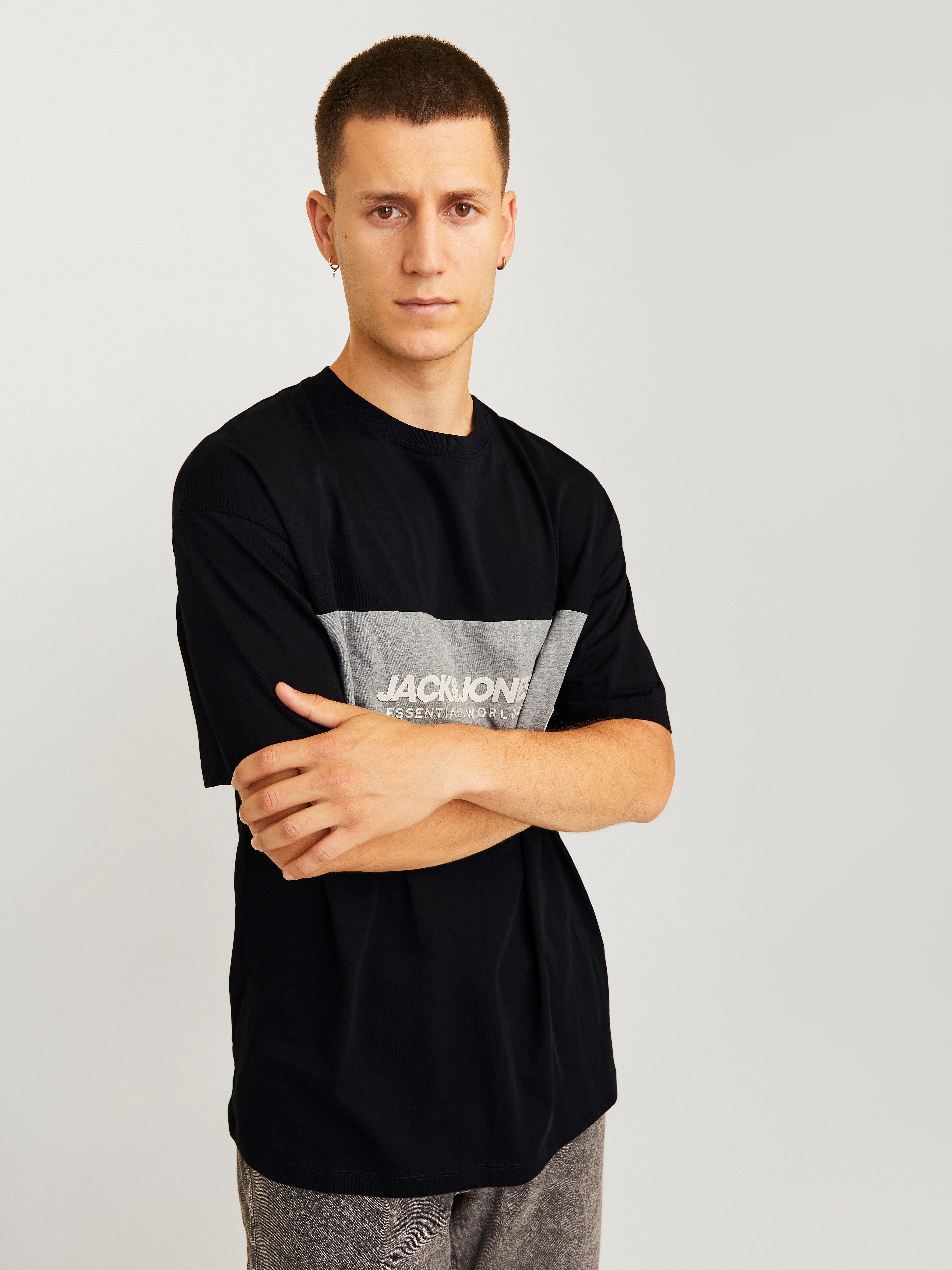 Jack & Jones Shirt met ronde hals JJELEGACY BLOCKING TEE SS O-NECK NOOS