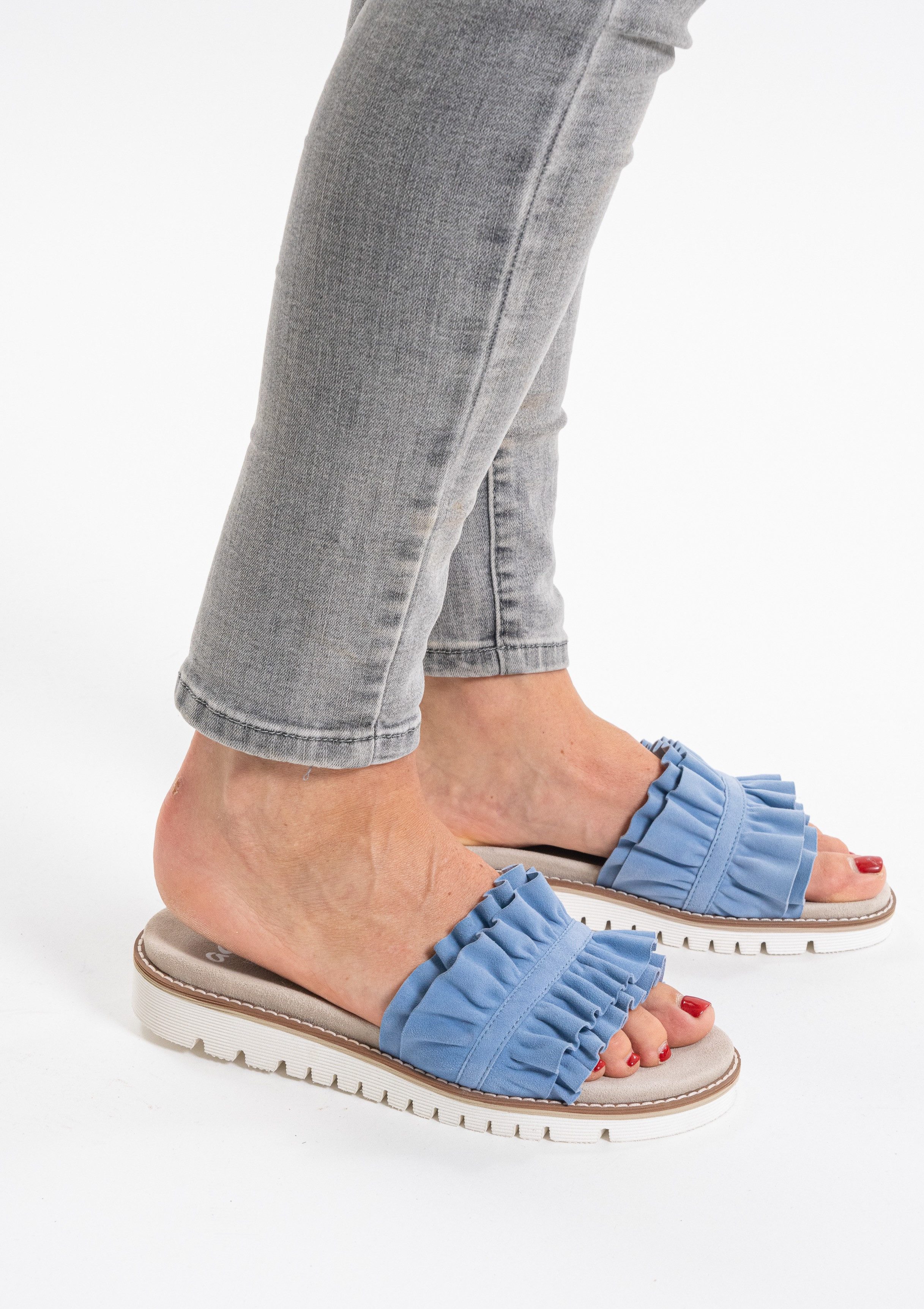 Ara Slippers KENT , slides, flats, sandaal met geplooide bandage
