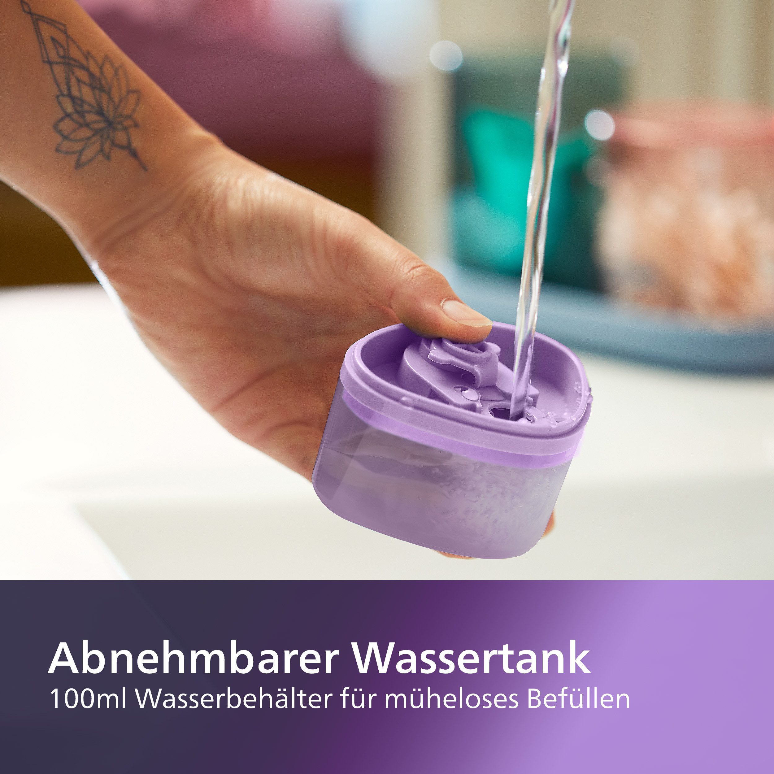 Philips Stoomborstel STH3010 "Traveller", 100 ml afneembare watertank compacte en opvouwbare stoomreiniger, inclusief opbergtas