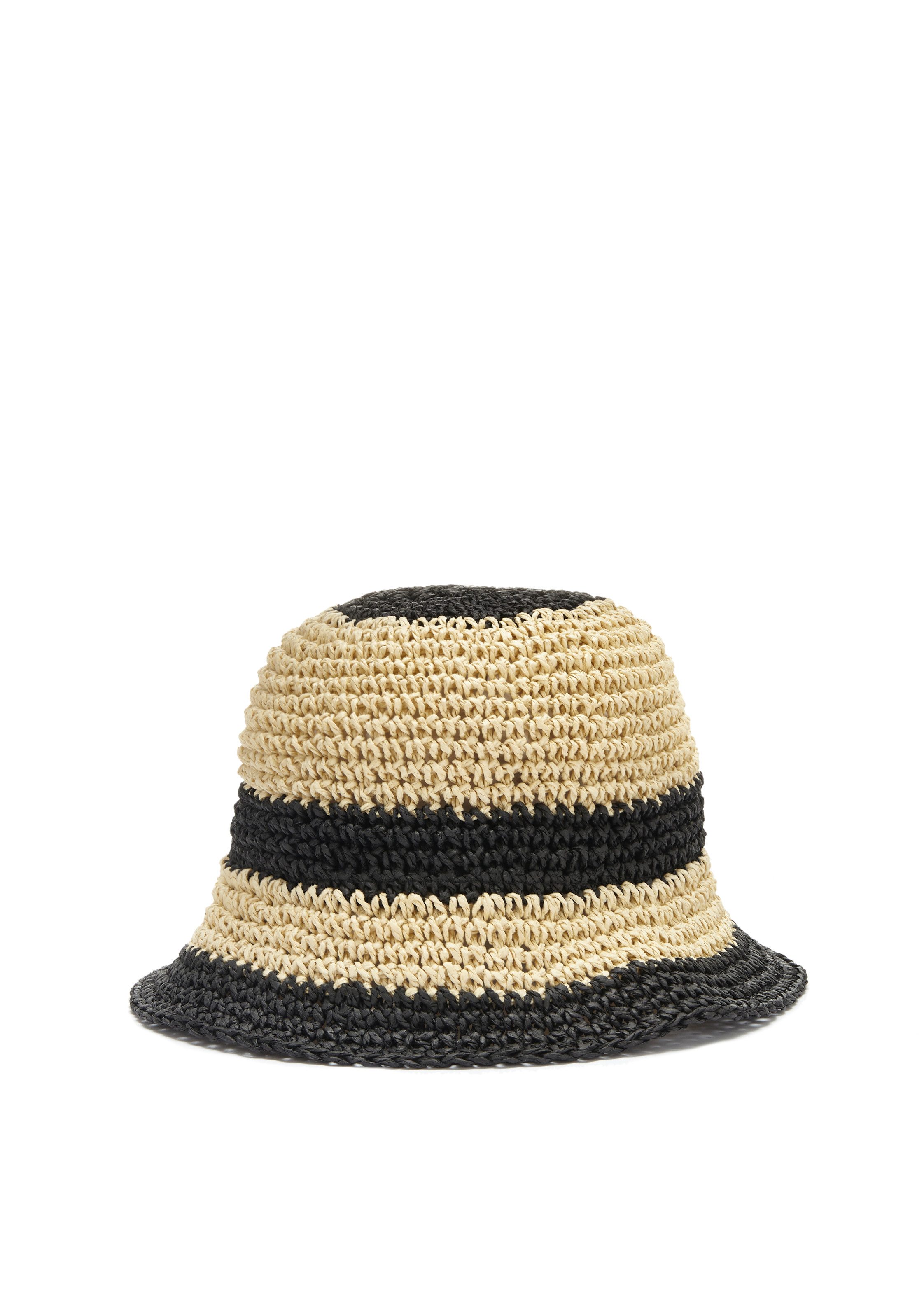 Lascana Strohoed Bucket hat van stro, zomerhoed, hoofddeksel VEGAN