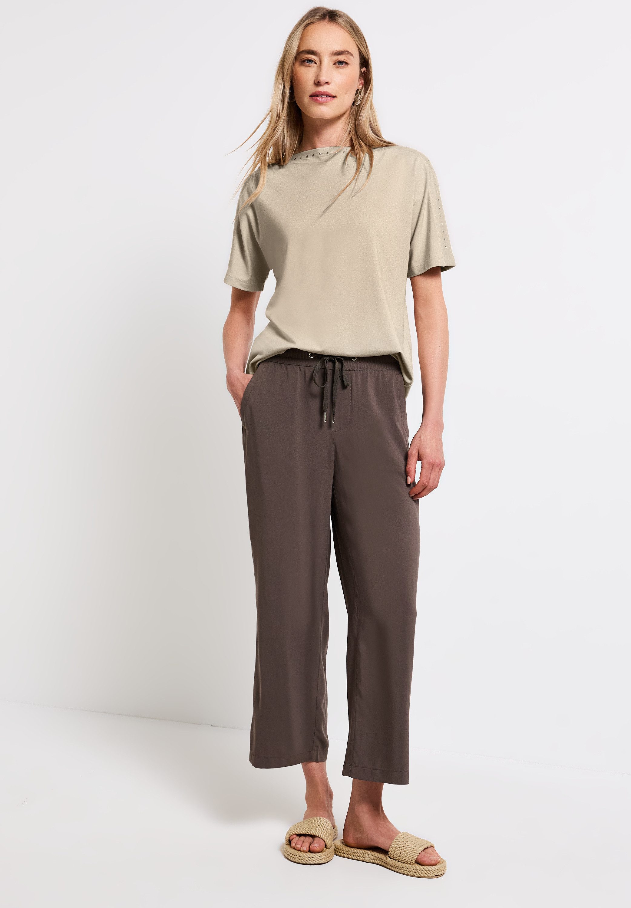STREET ONE T-shirt met studs